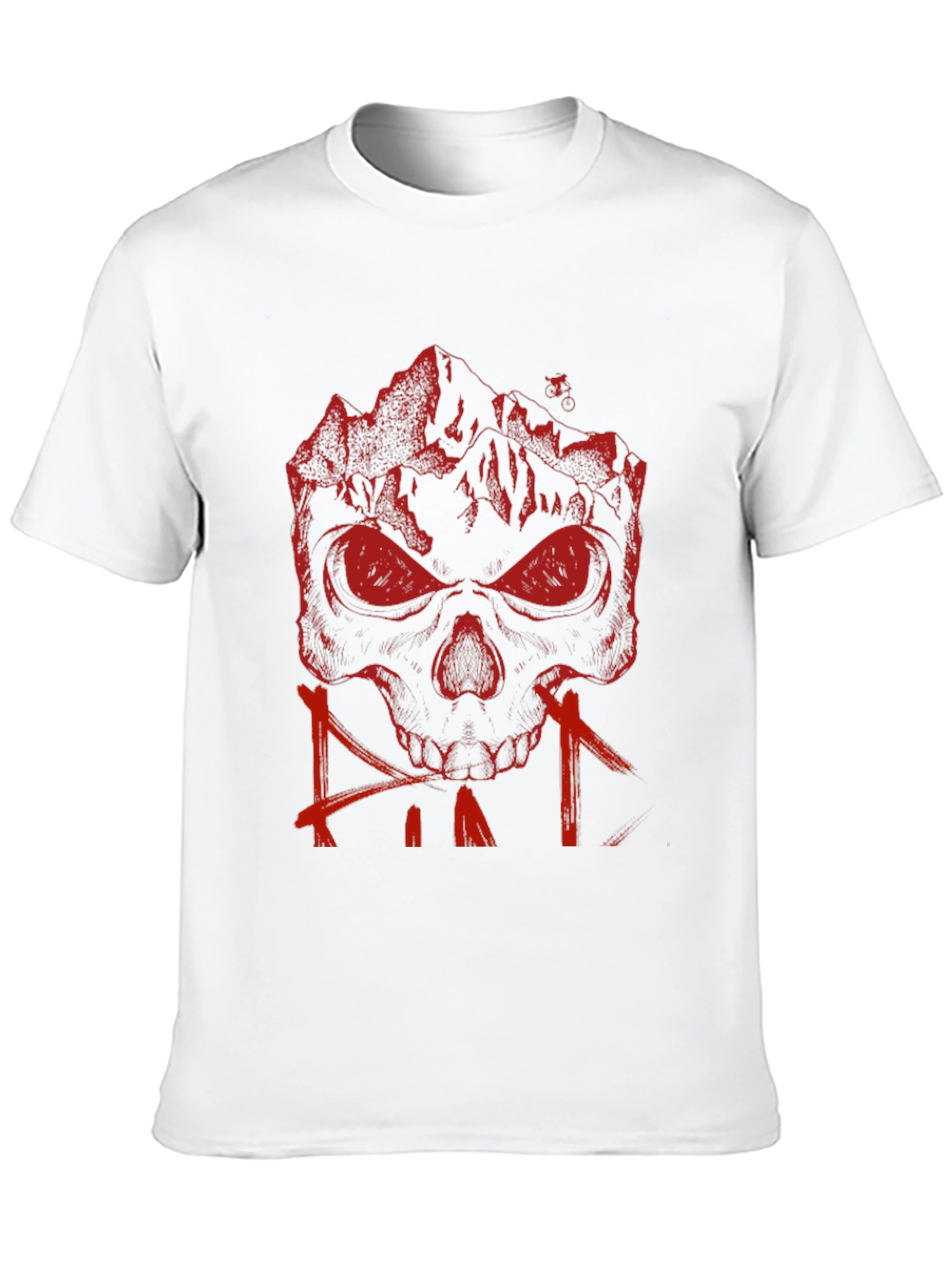 Mountain Skull Graphic Tee - Black