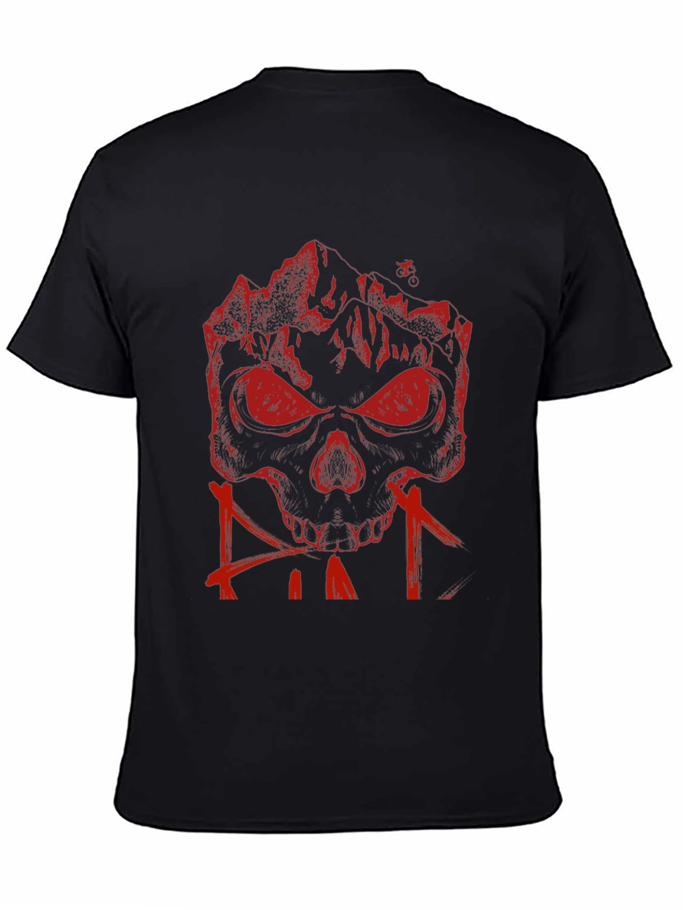 Mountain Skull Graphic Tee - Black