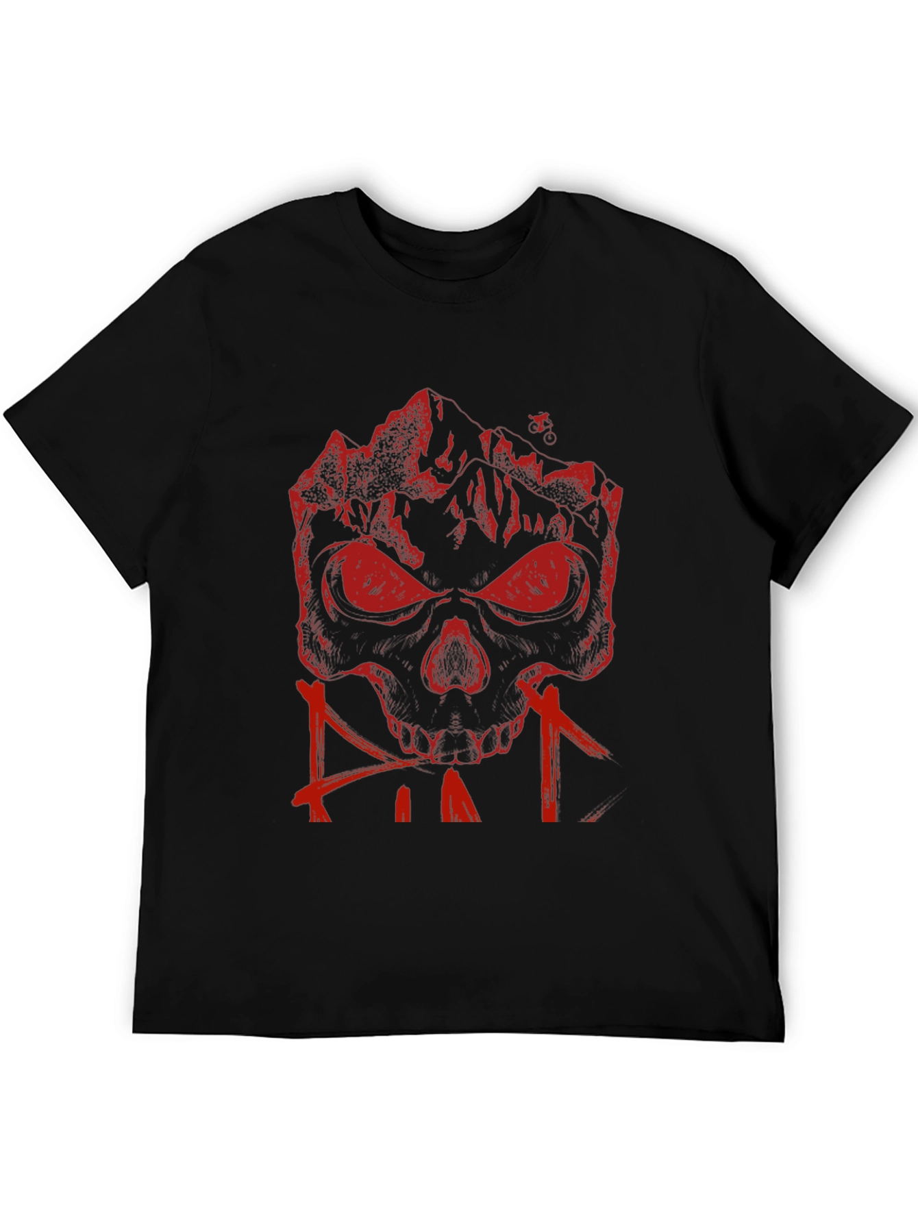 Mountain Skull Graphic Tee - Black