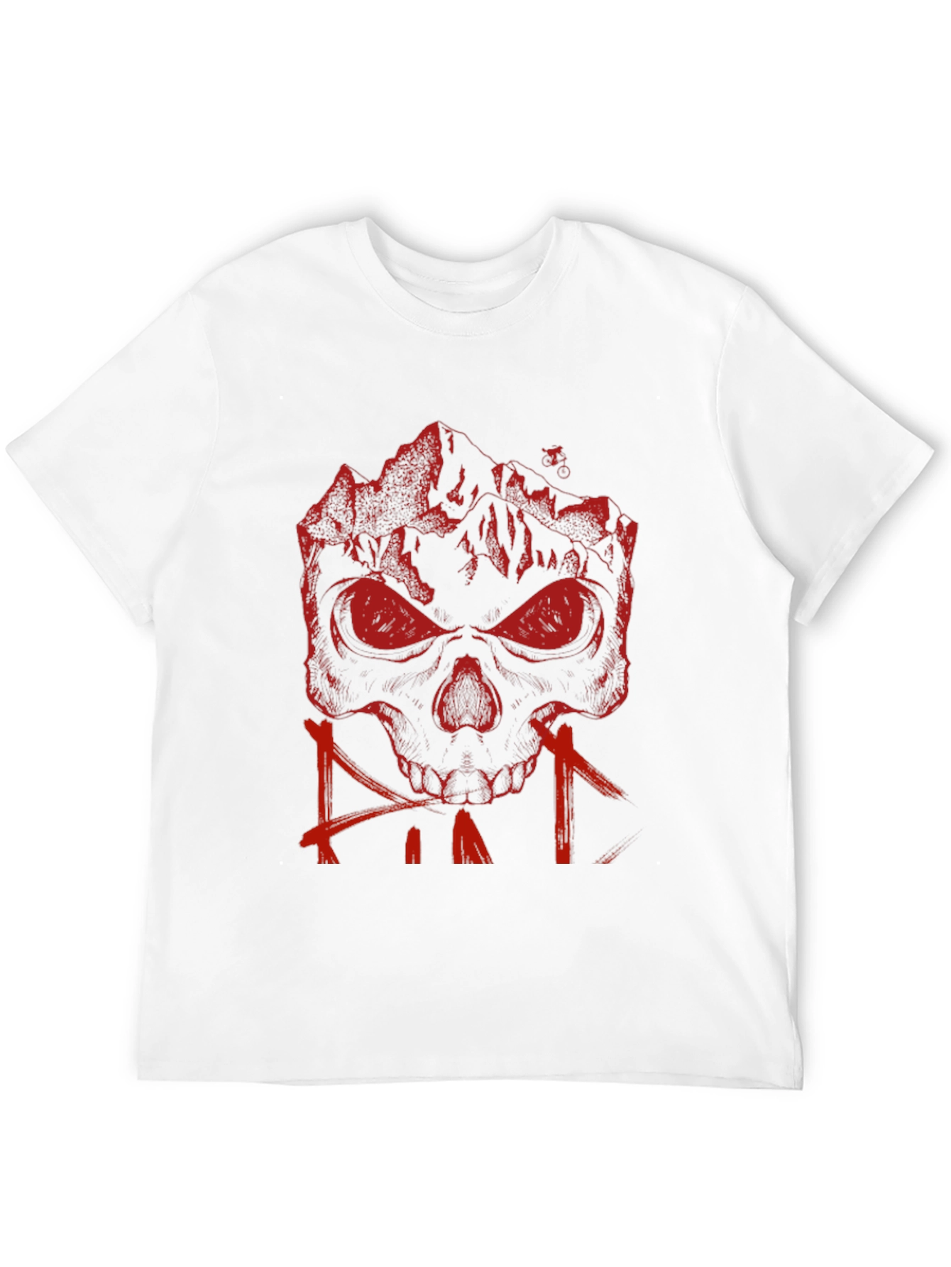 Mountain Skull Graphic Tee - Black