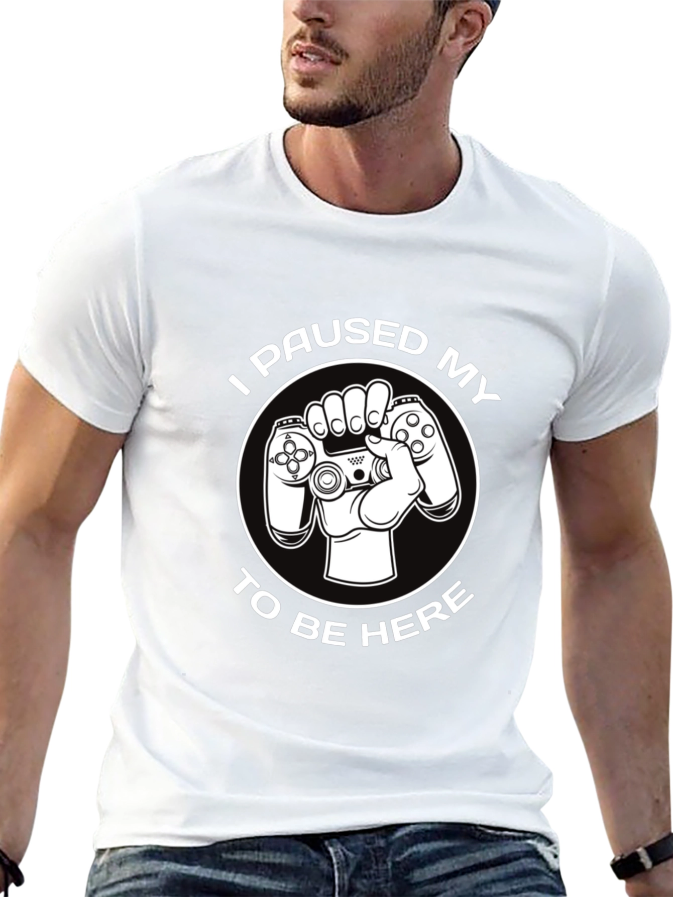 Gamer Humor T-Shirt - I Paused My Game