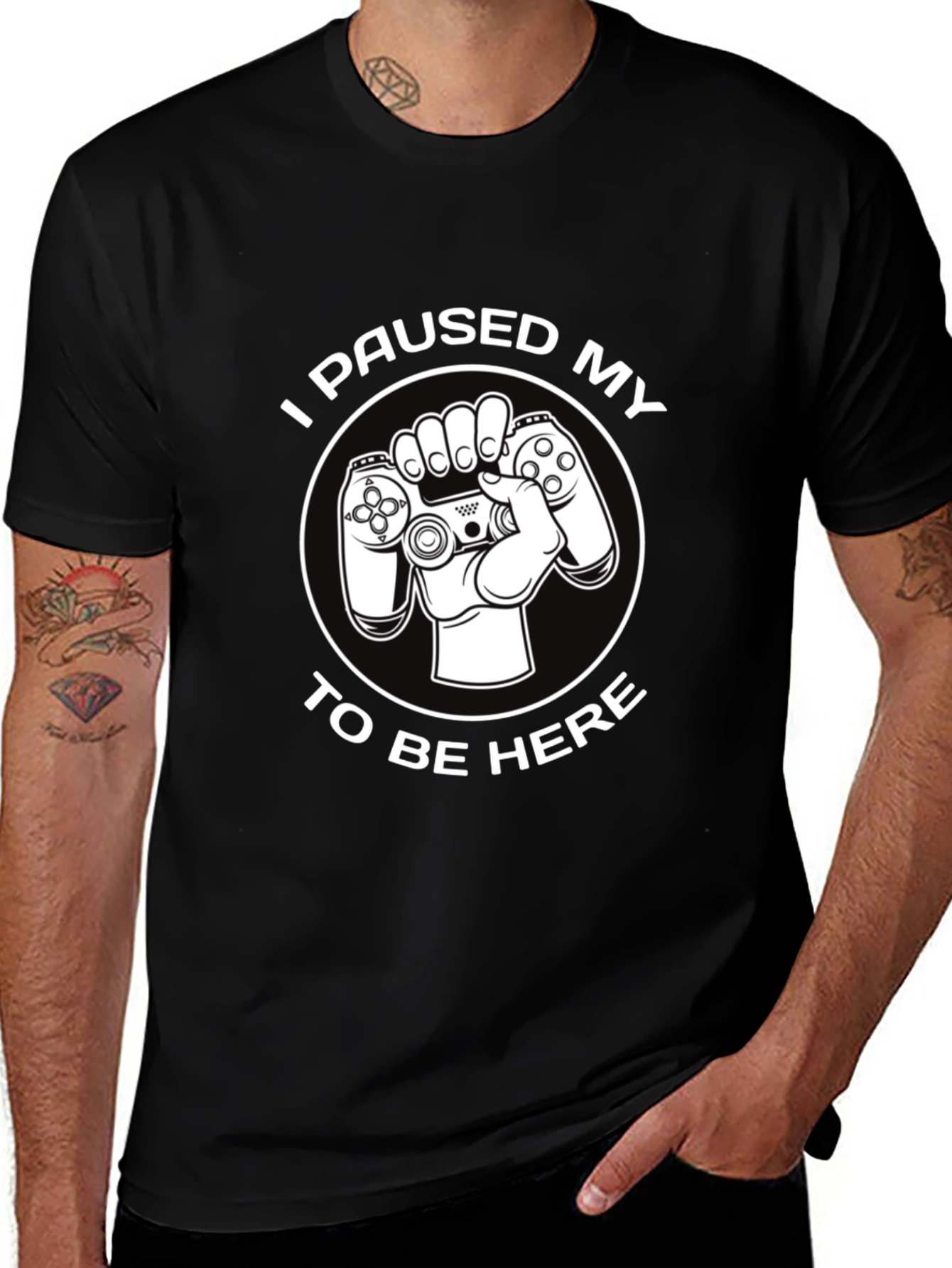 Gamer Humor T-Shirt - I Paused My Game