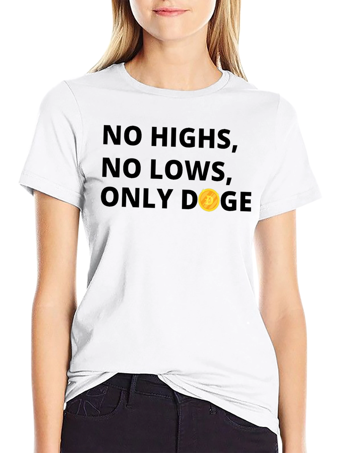 No Highs No Lows Only Doge Black T-Shirt