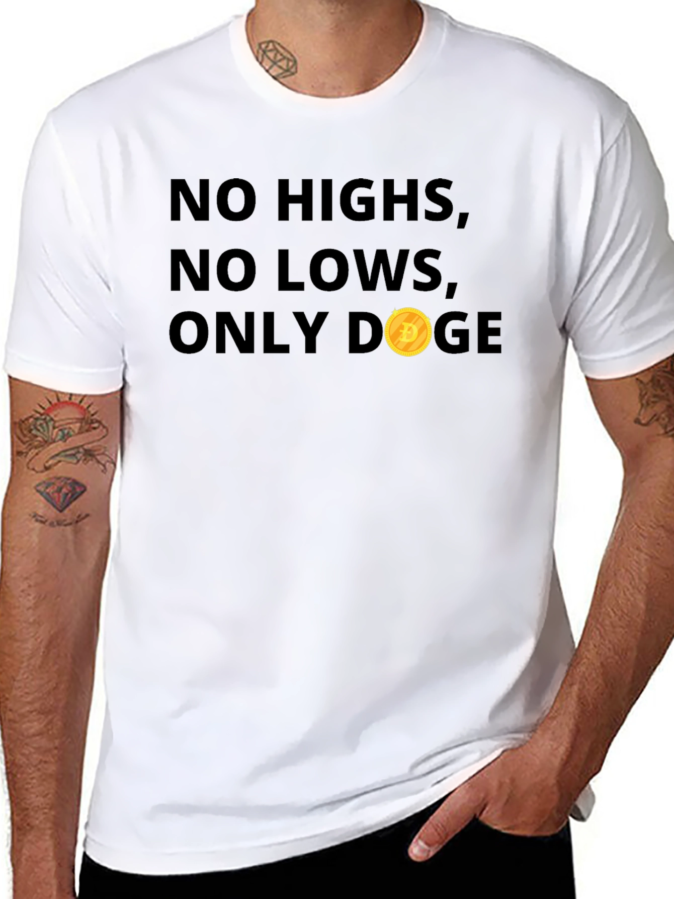 No Highs No Lows Only Doge Black T-Shirt