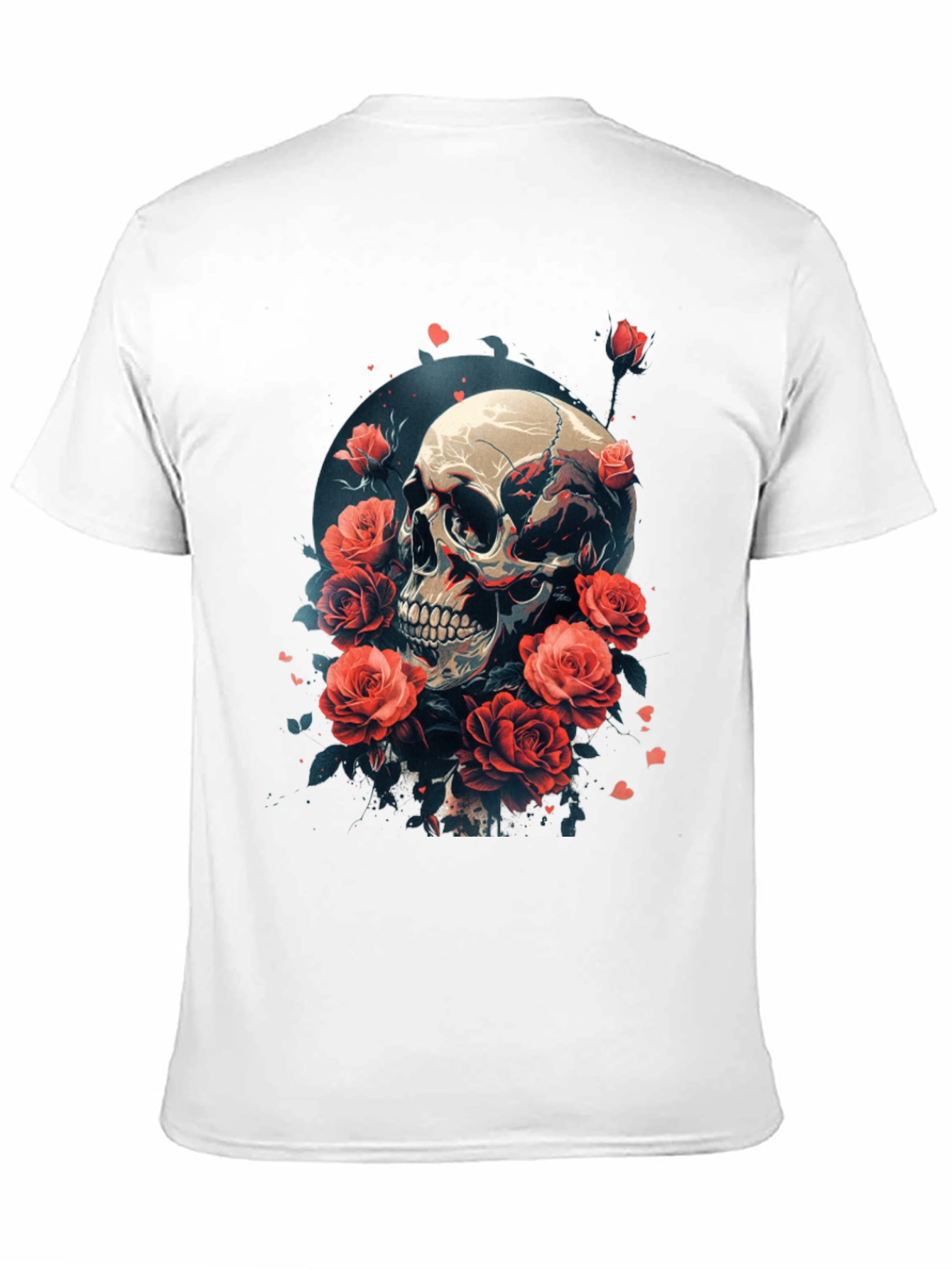 Skull & Roses Graphic T-Shirt - Edgy Streetwear