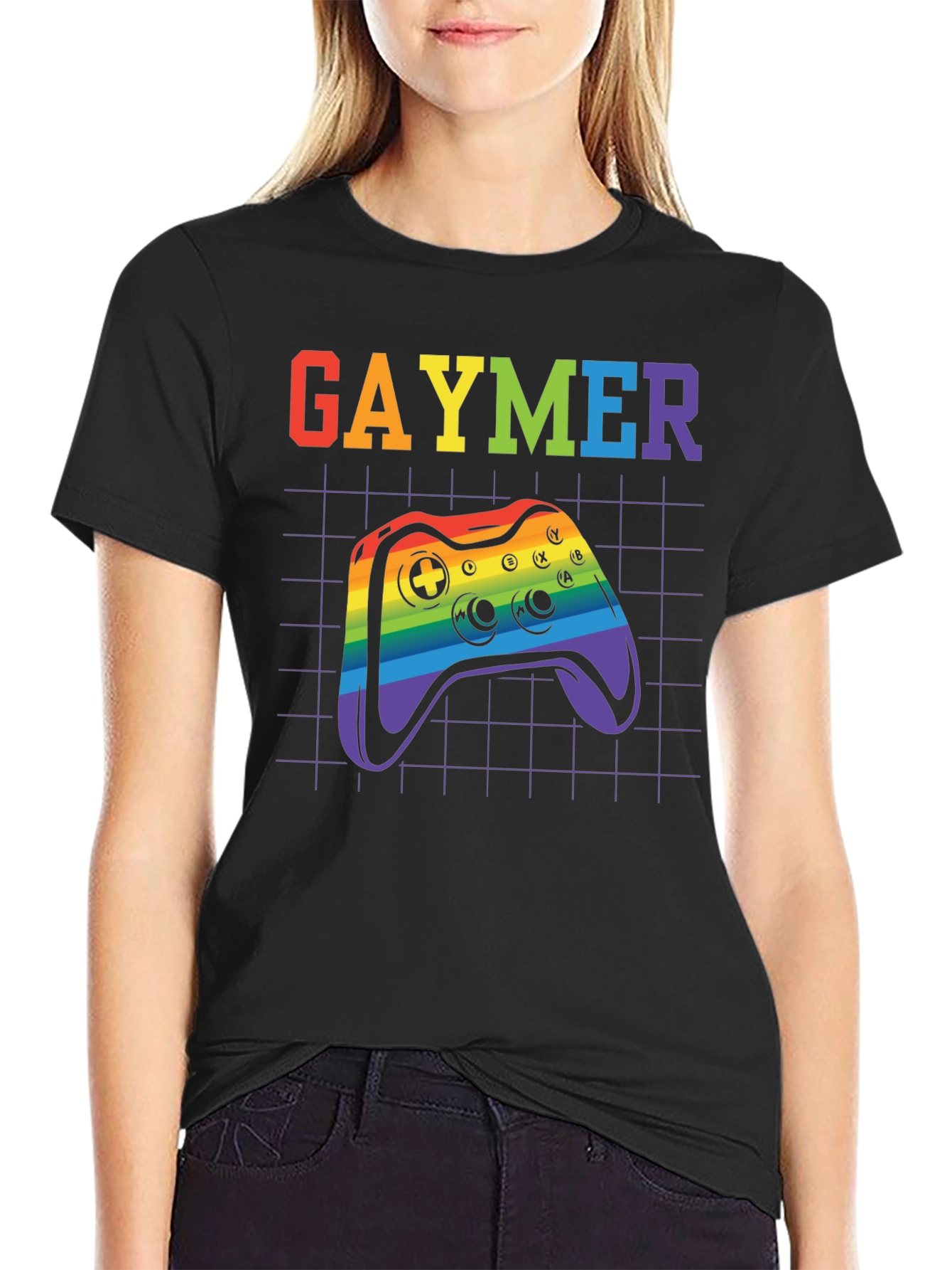 Gaymer Pride T-Shirt - Rainbow Controller Design
