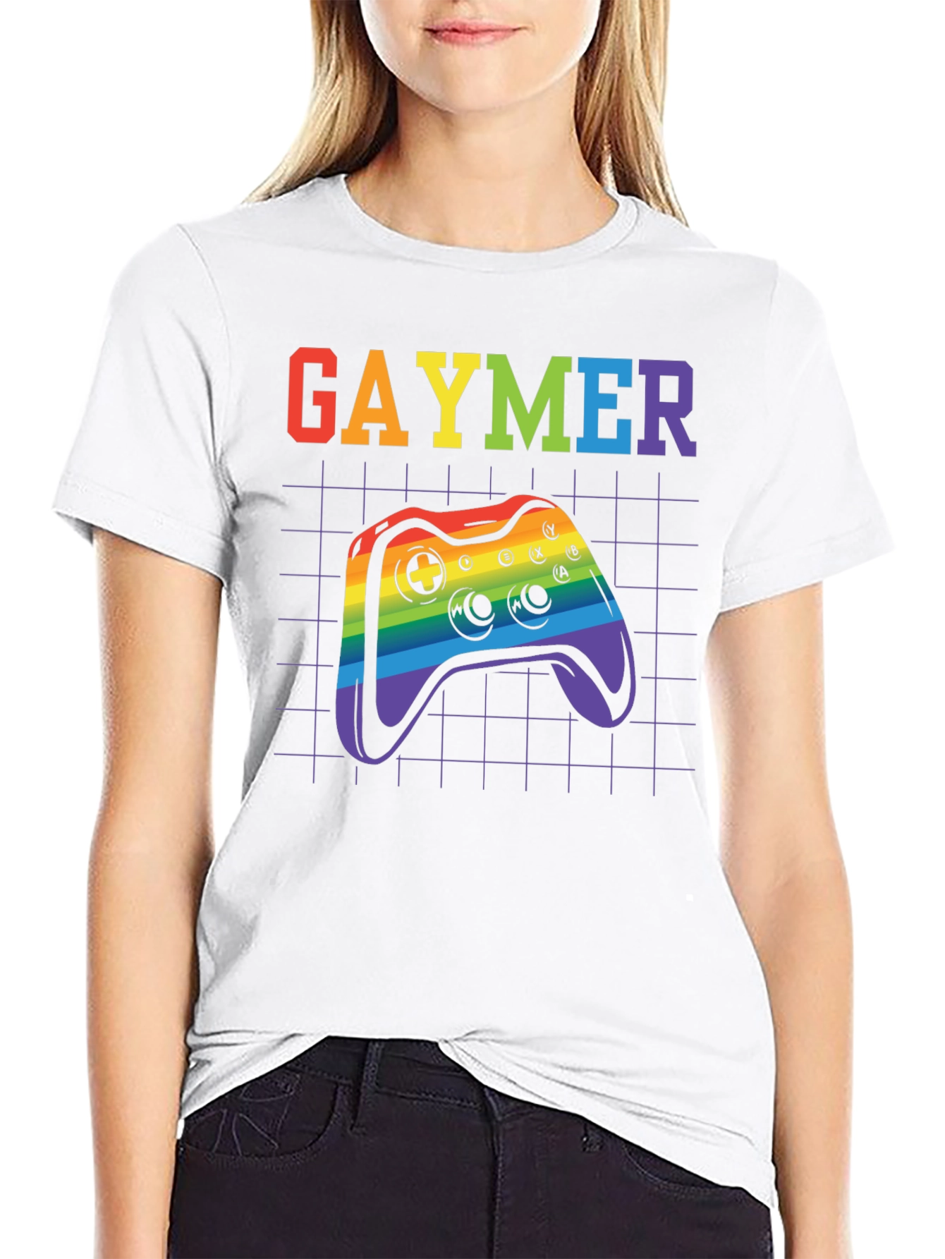 Gaymer Pride T-Shirt - Rainbow Controller Design