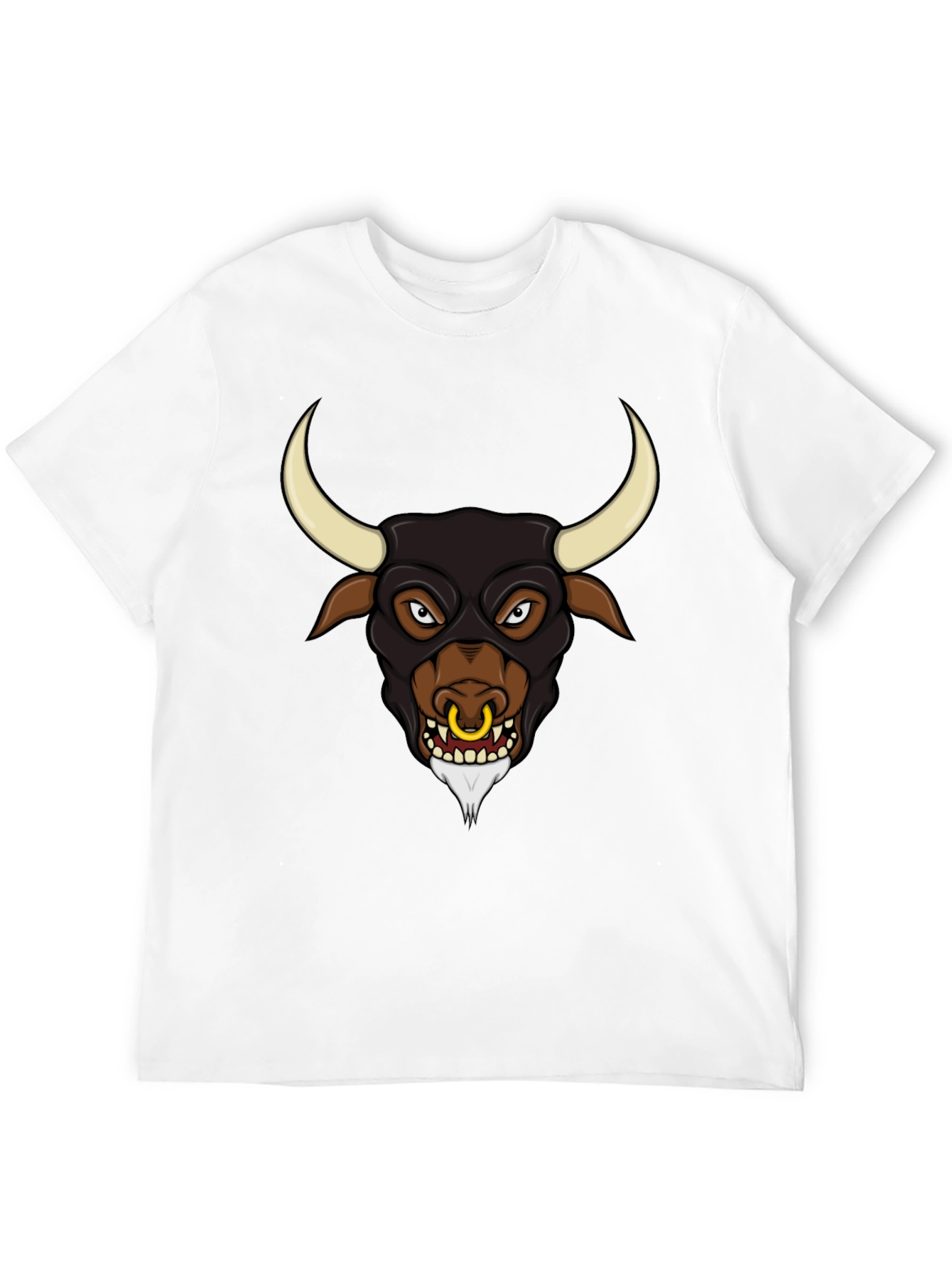 Black Graphic Tee - Angry Bull Design