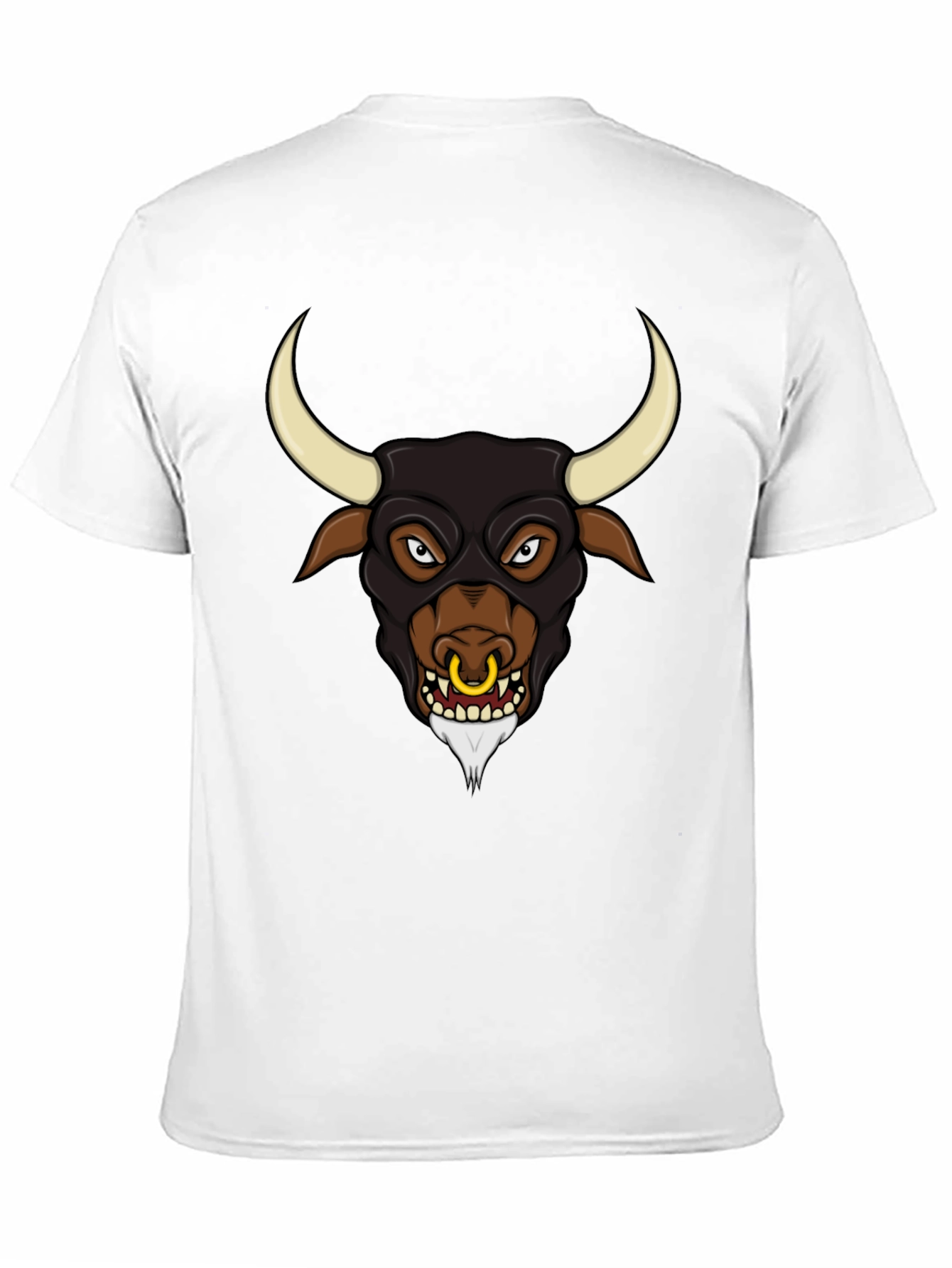Black Graphic Tee - Angry Bull Design