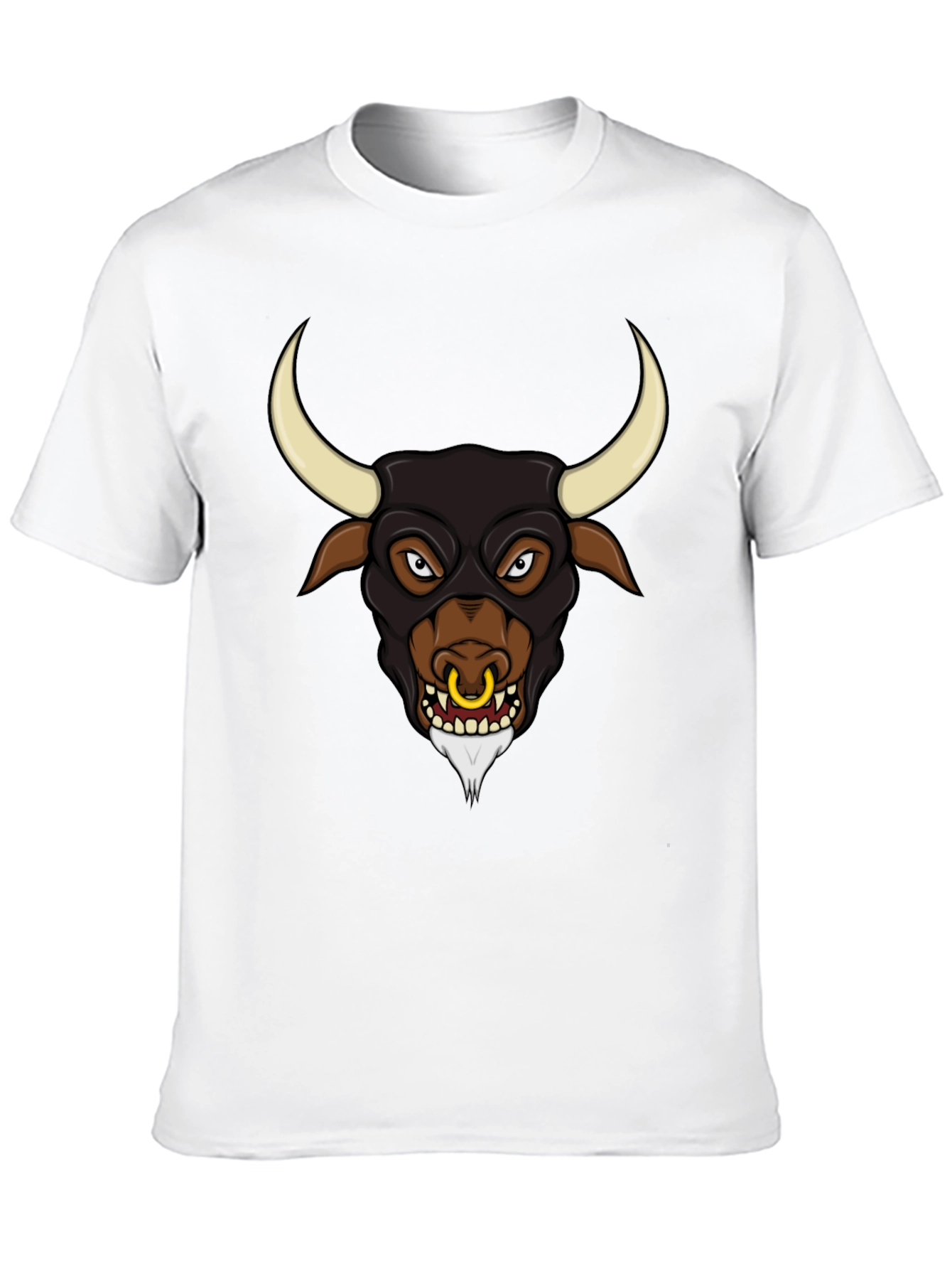 Black Graphic Tee - Angry Bull Design