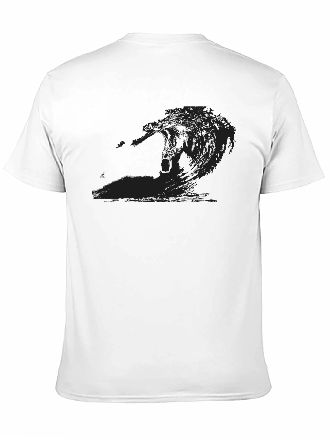 Black Wave Graphic Tee - Cool Casual Style