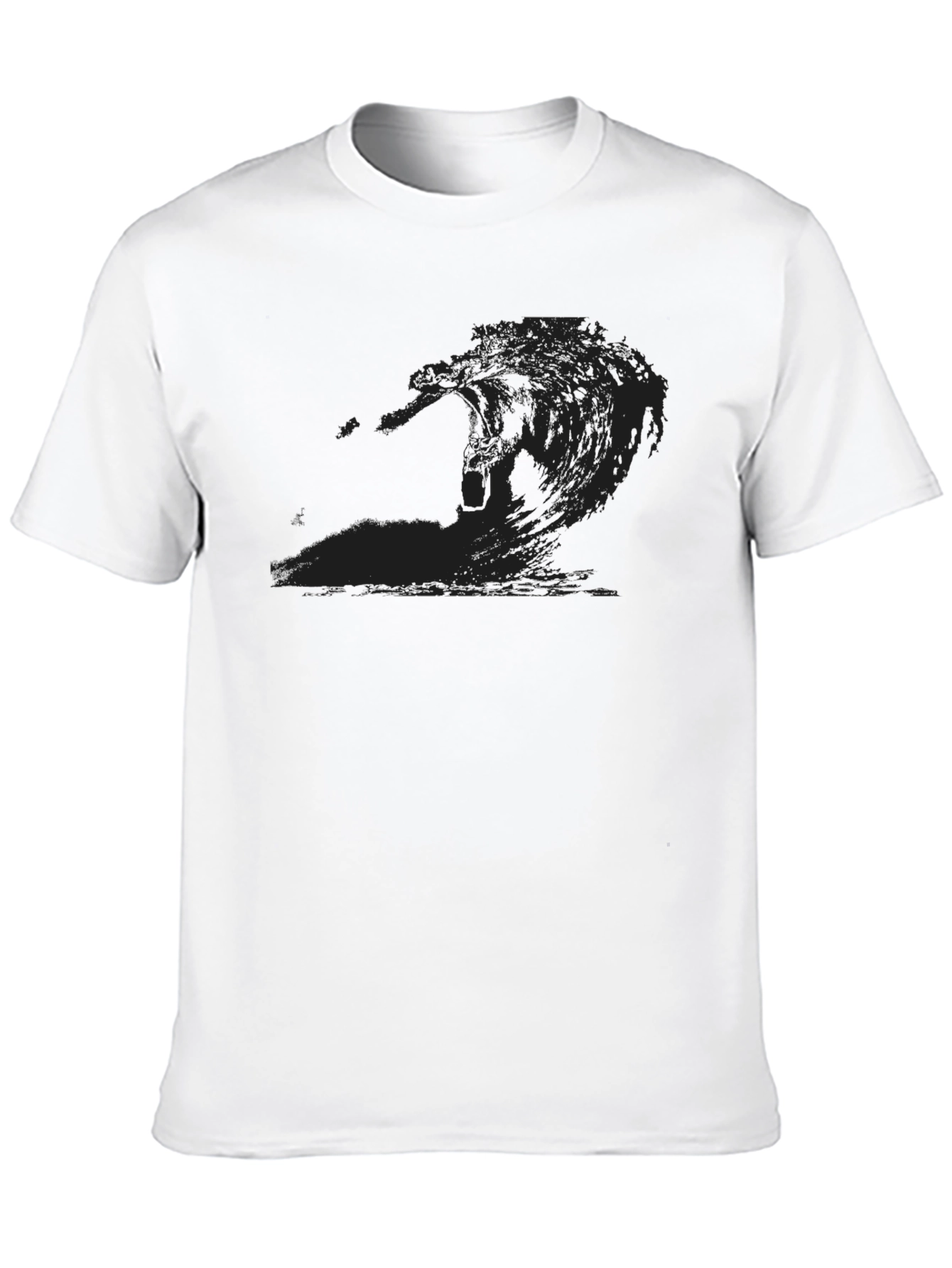 Black Wave Graphic Tee - Cool Casual Style