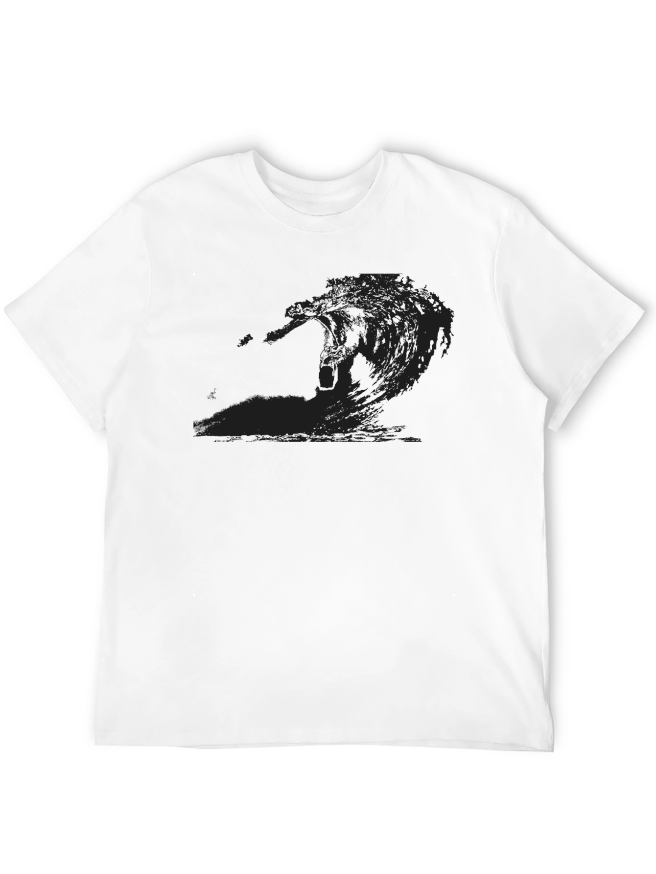 Black Wave Graphic Tee - Cool Casual Style