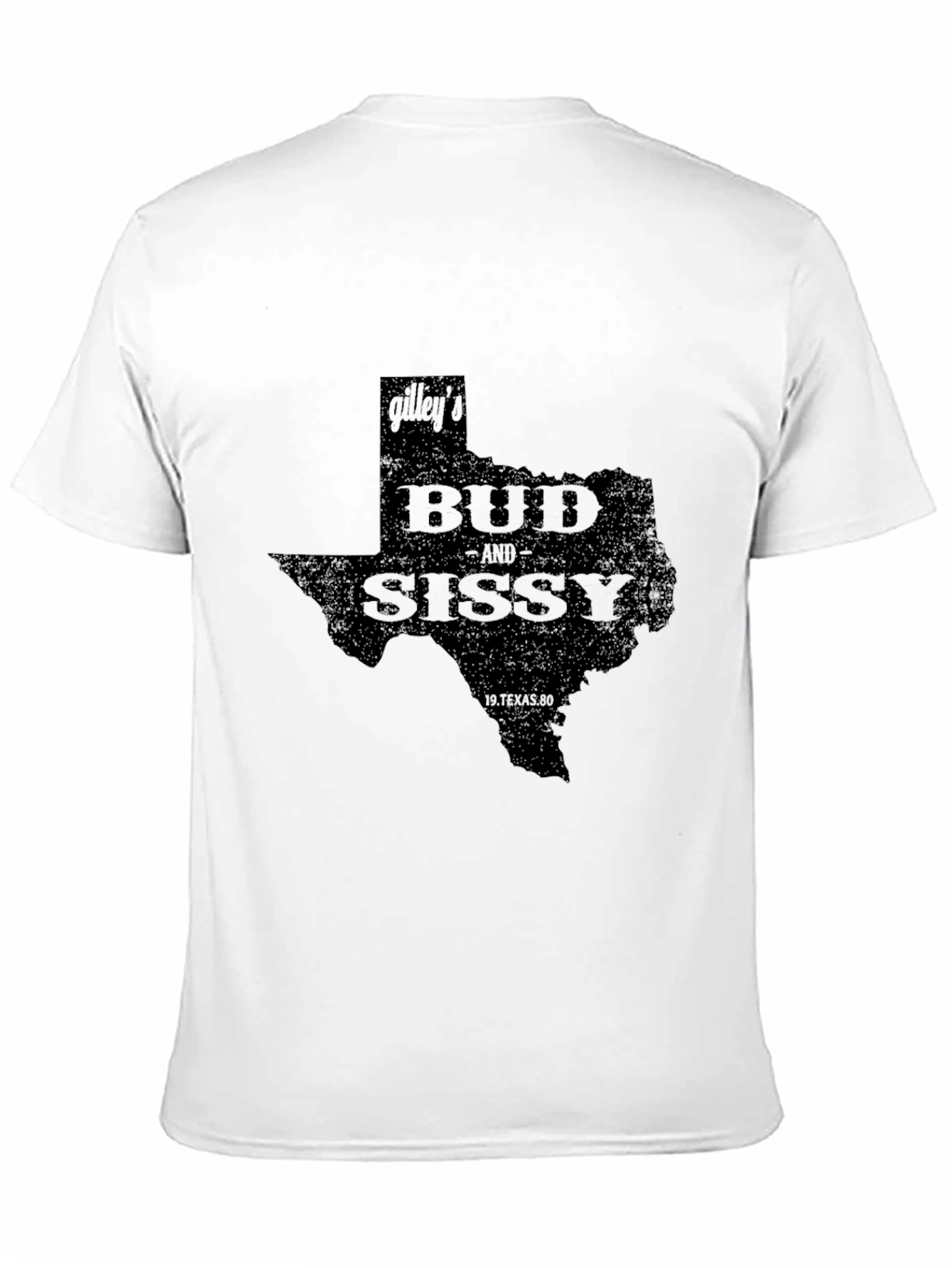 Gilleys Bud and Sissy Texas Black T-Shirt