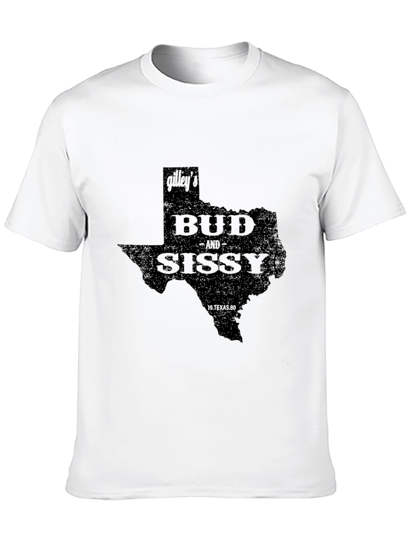 Gilleys Bud and Sissy Texas Black T-Shirt