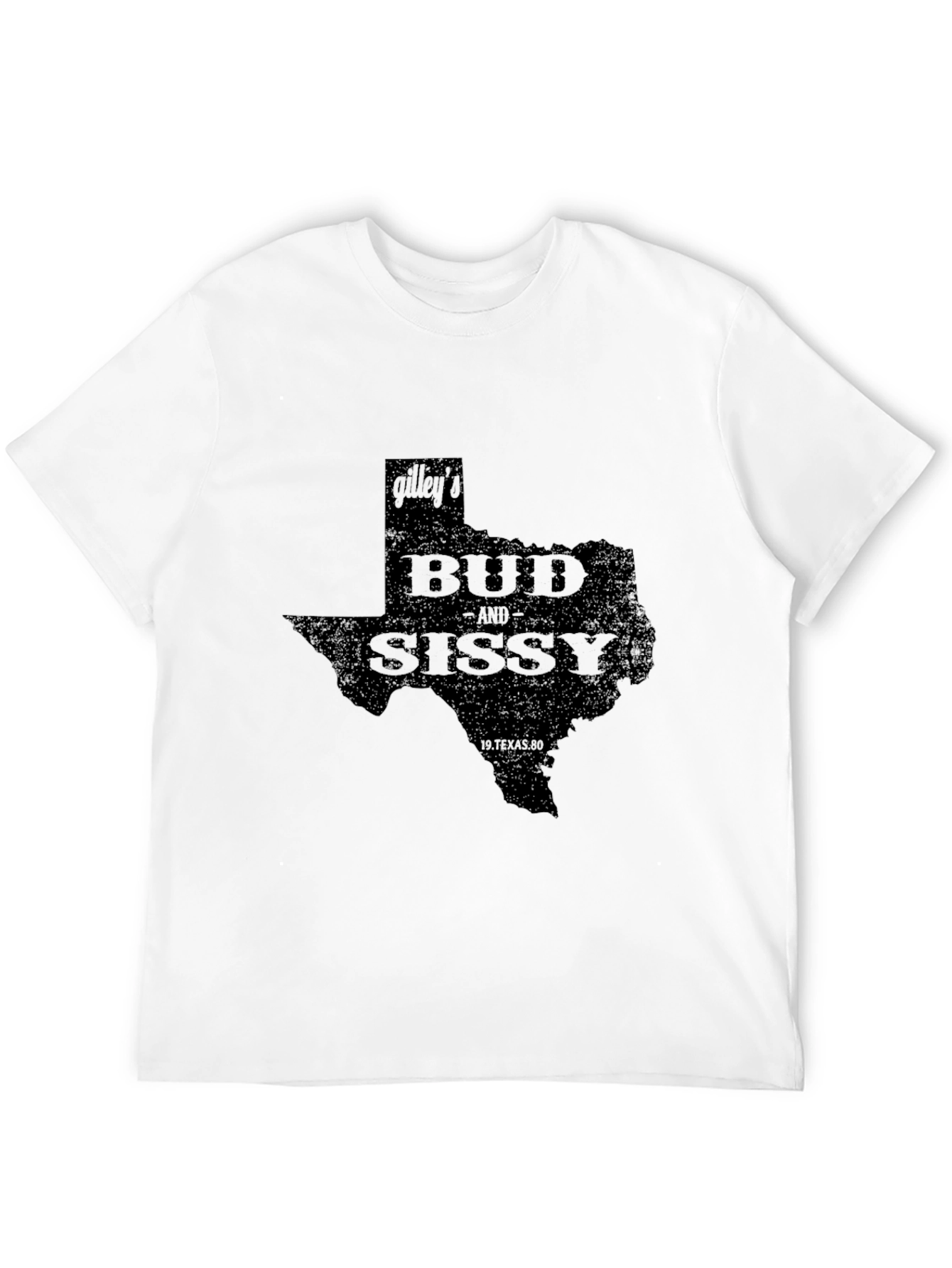 Gilleys Bud and Sissy Texas Black T-Shirt