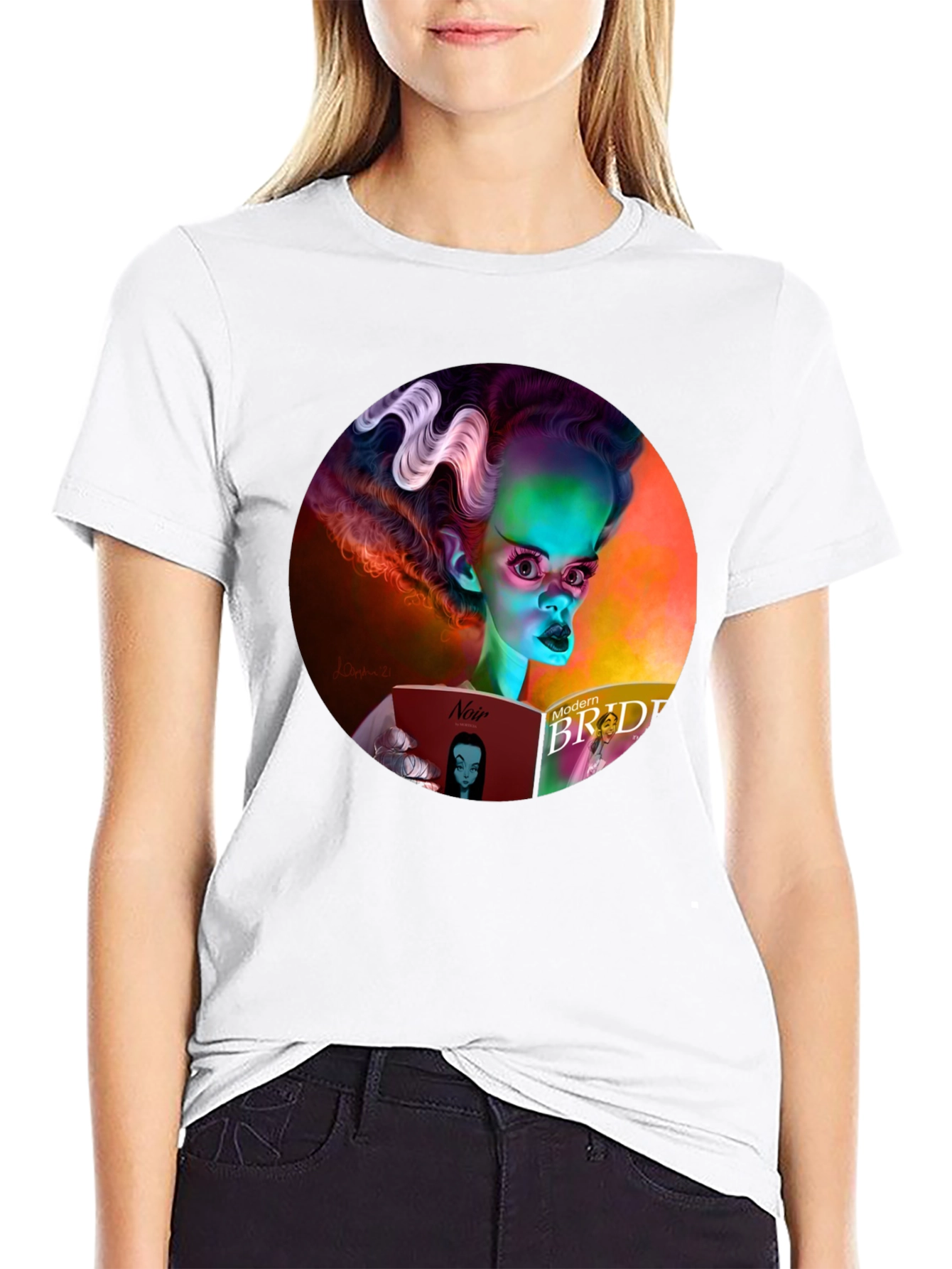 Bride of Frankenstein Reading T-Shirt