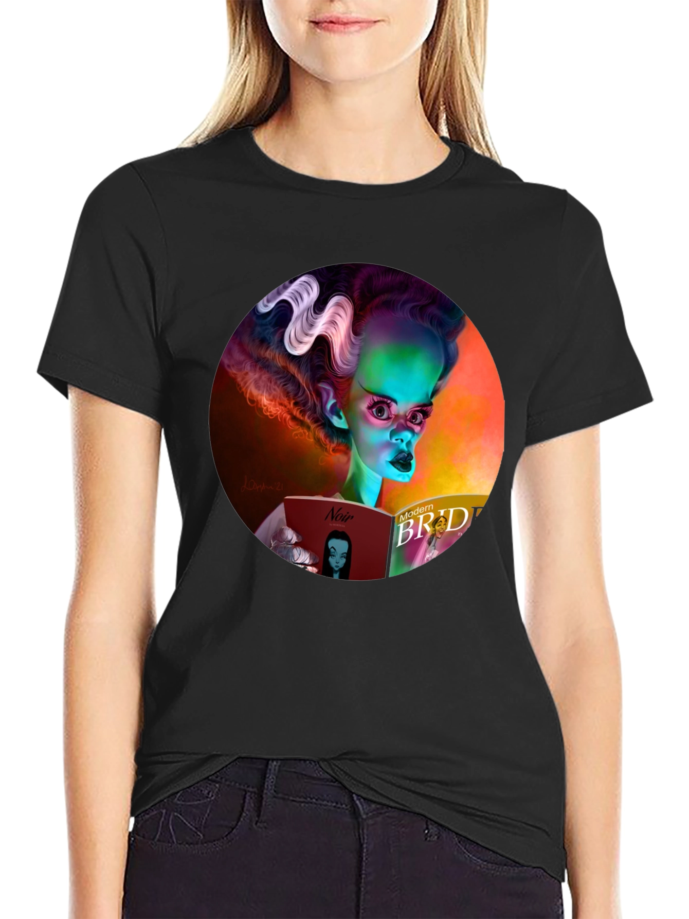 Bride of Frankenstein Reading T-Shirt