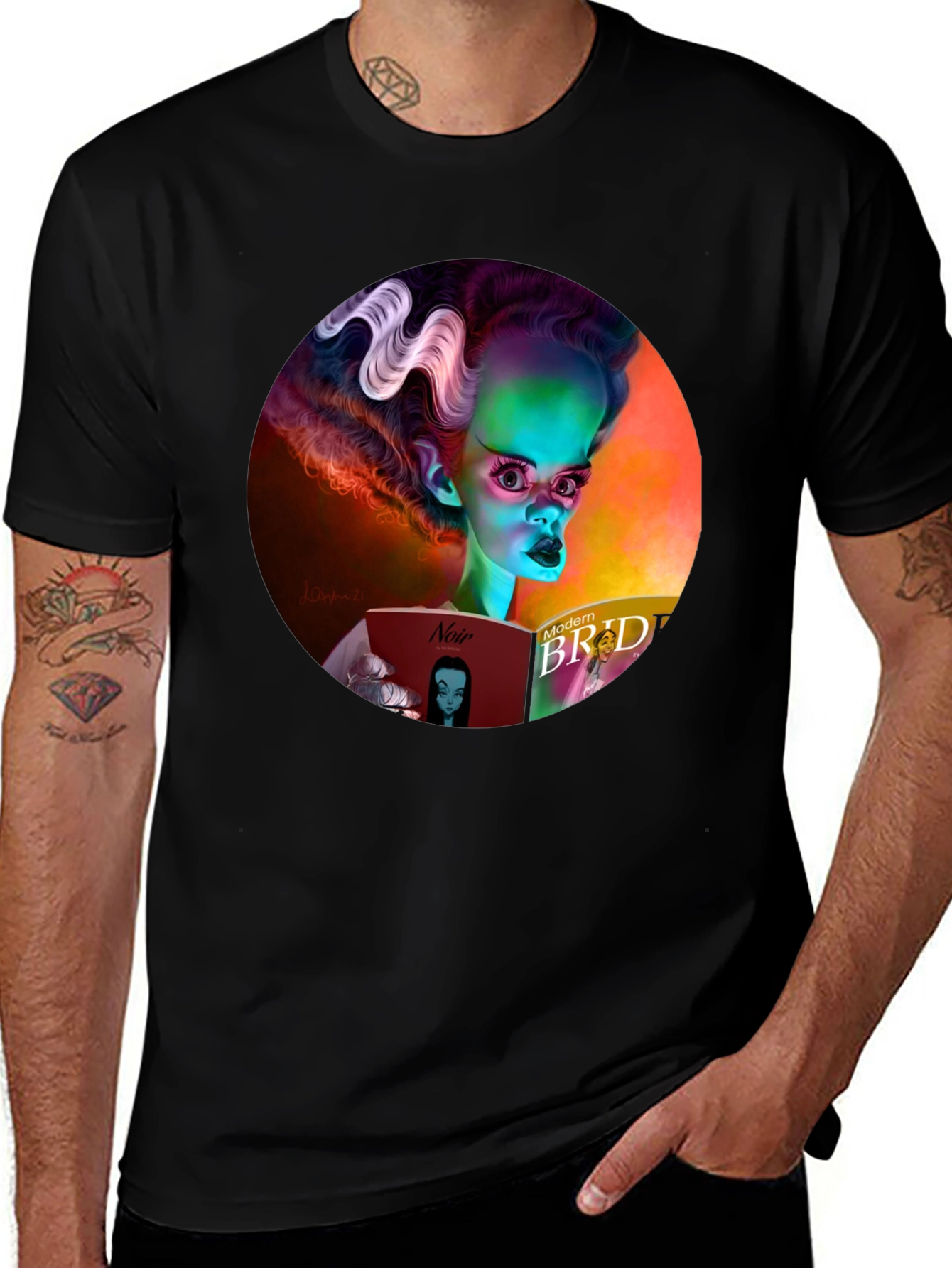 Bride of Frankenstein Reading T-Shirt