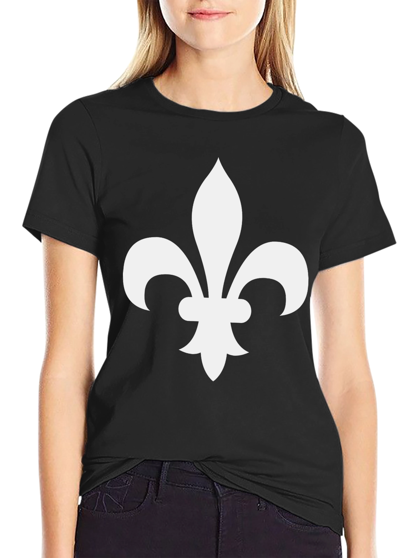 Fleur-de-Lis Graphic Tee - Black Casual Shirt
