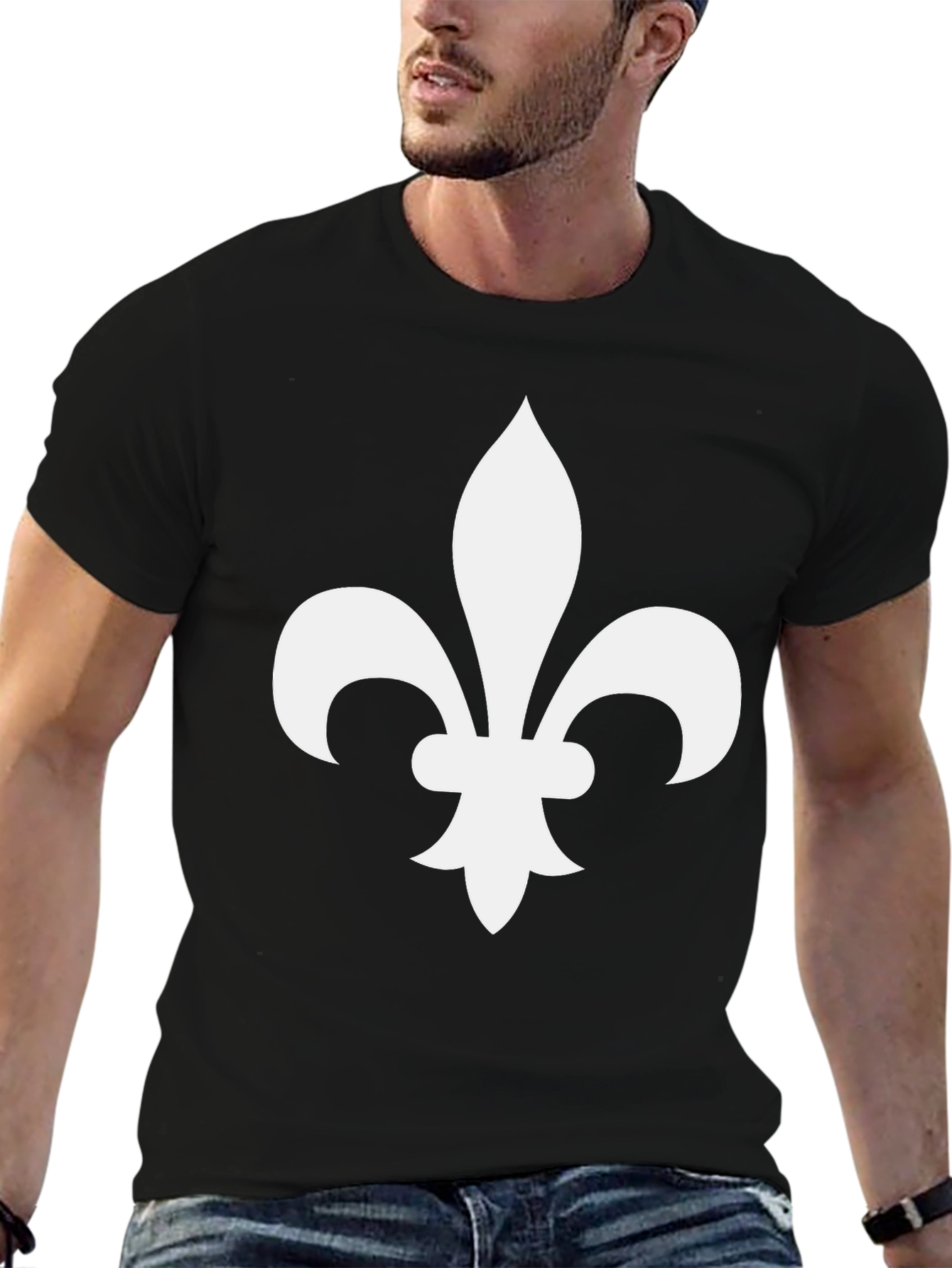 Fleur-de-Lis Graphic Tee - Black Casual Shirt