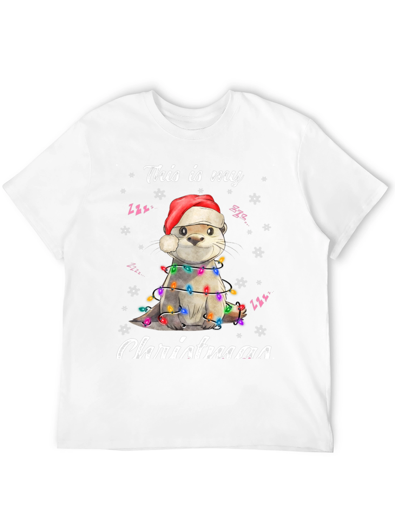 Otter Christmas Lights T-Shirt