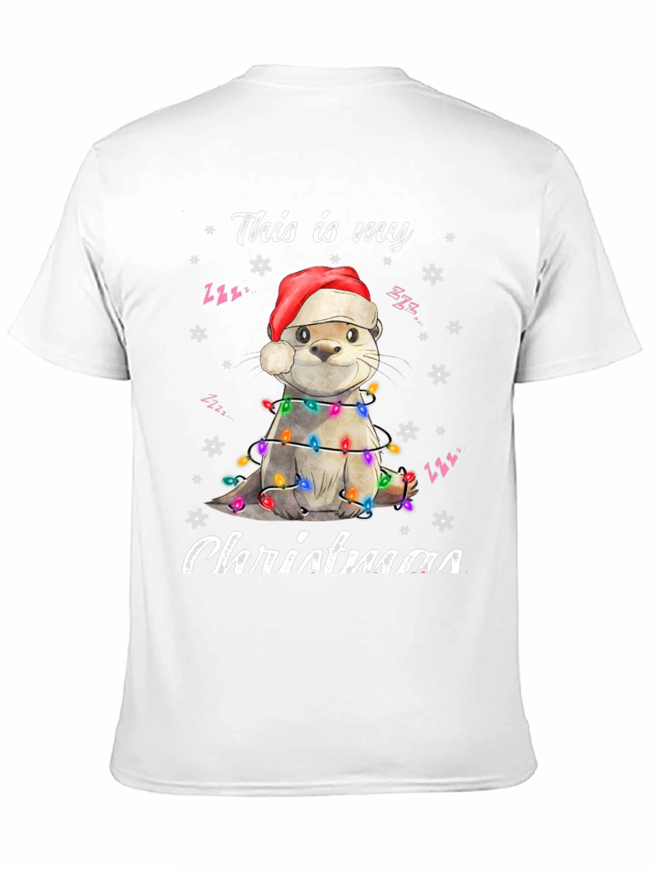 Otter Christmas Lights T-Shirt