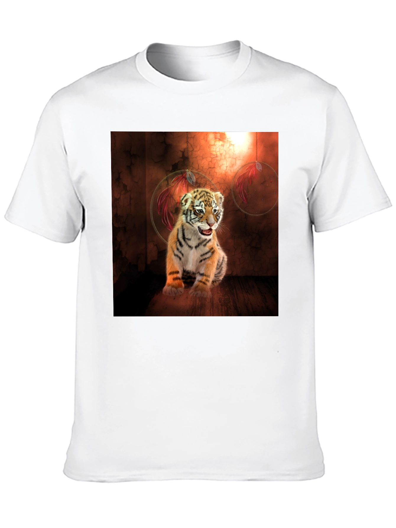 Tiger Cub Graphic Tee - Black Cotton Blend