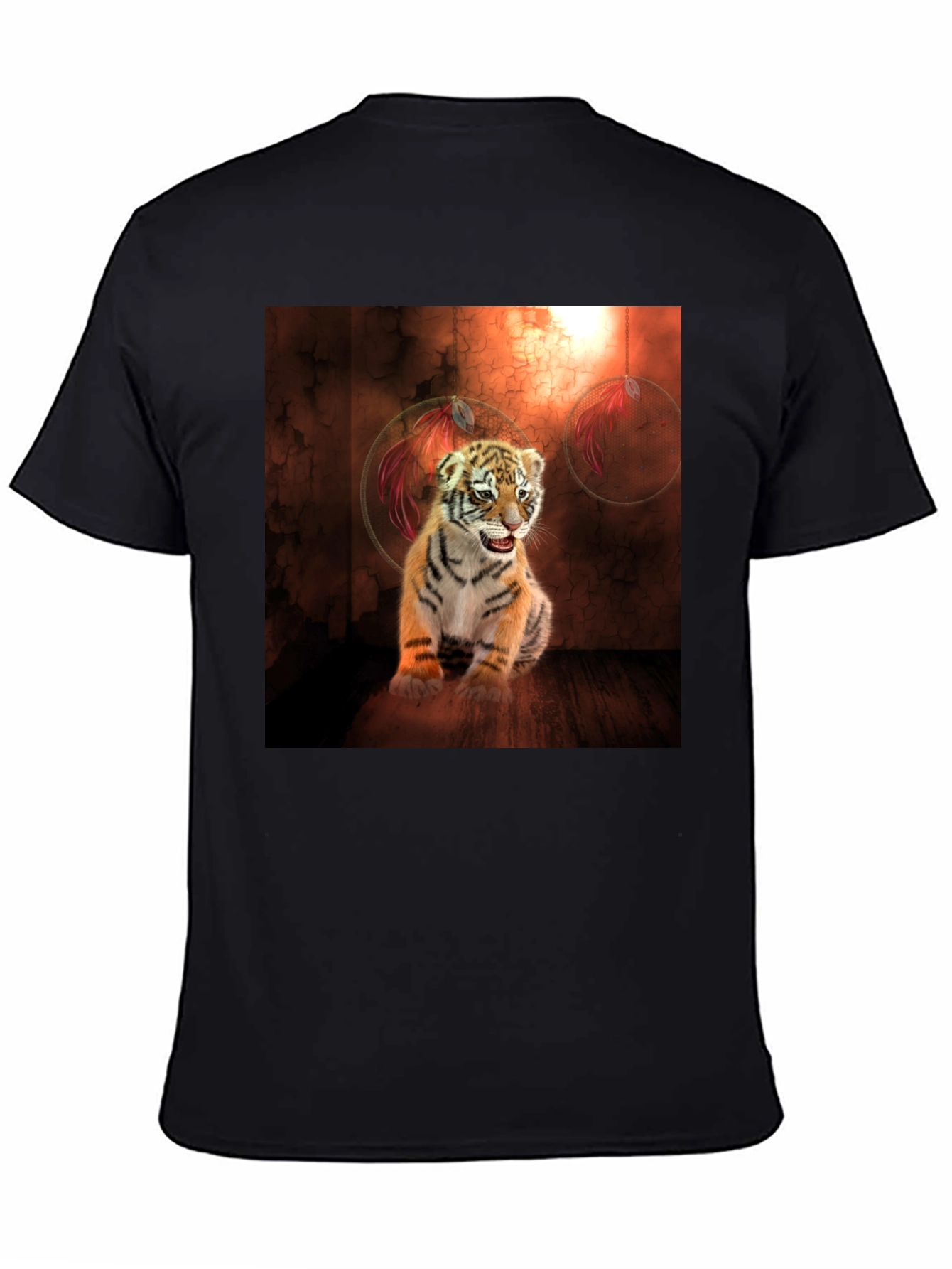 Tiger Cub Graphic Tee - Black Cotton Blend