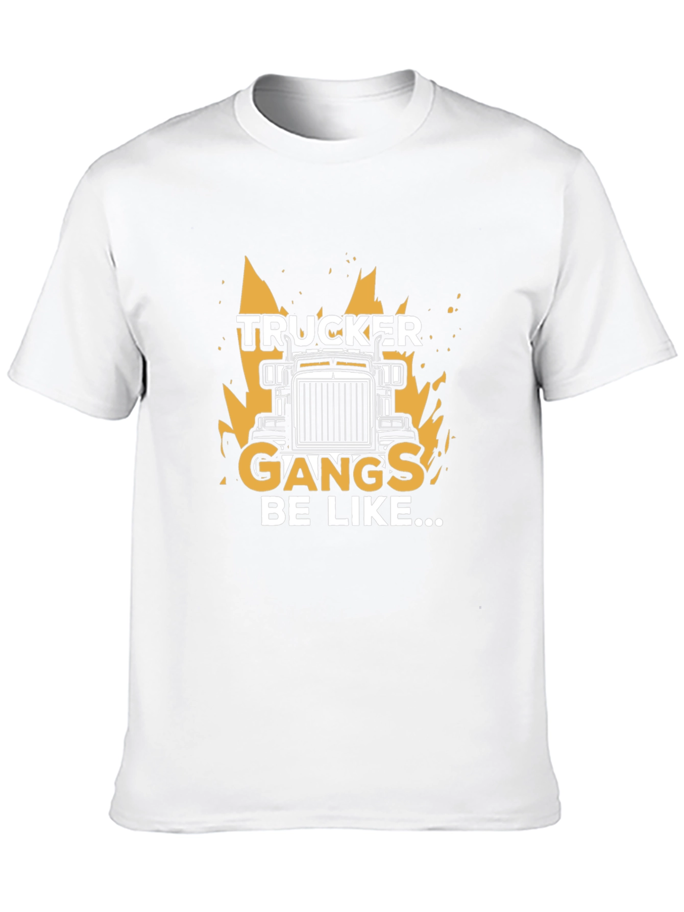 Trucker Gangs Graphic T-Shirt - Black Crew Neck Tee