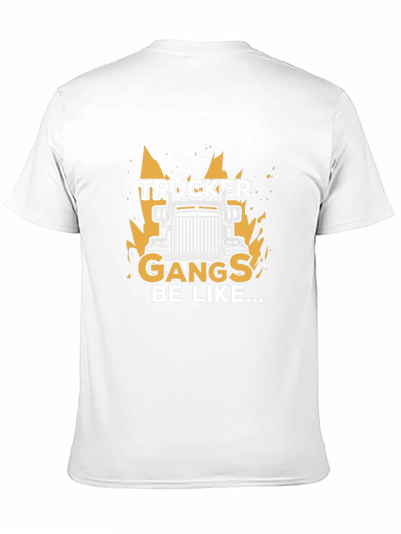 Trucker Gangs Graphic T-Shirt - Black Crew Neck Tee