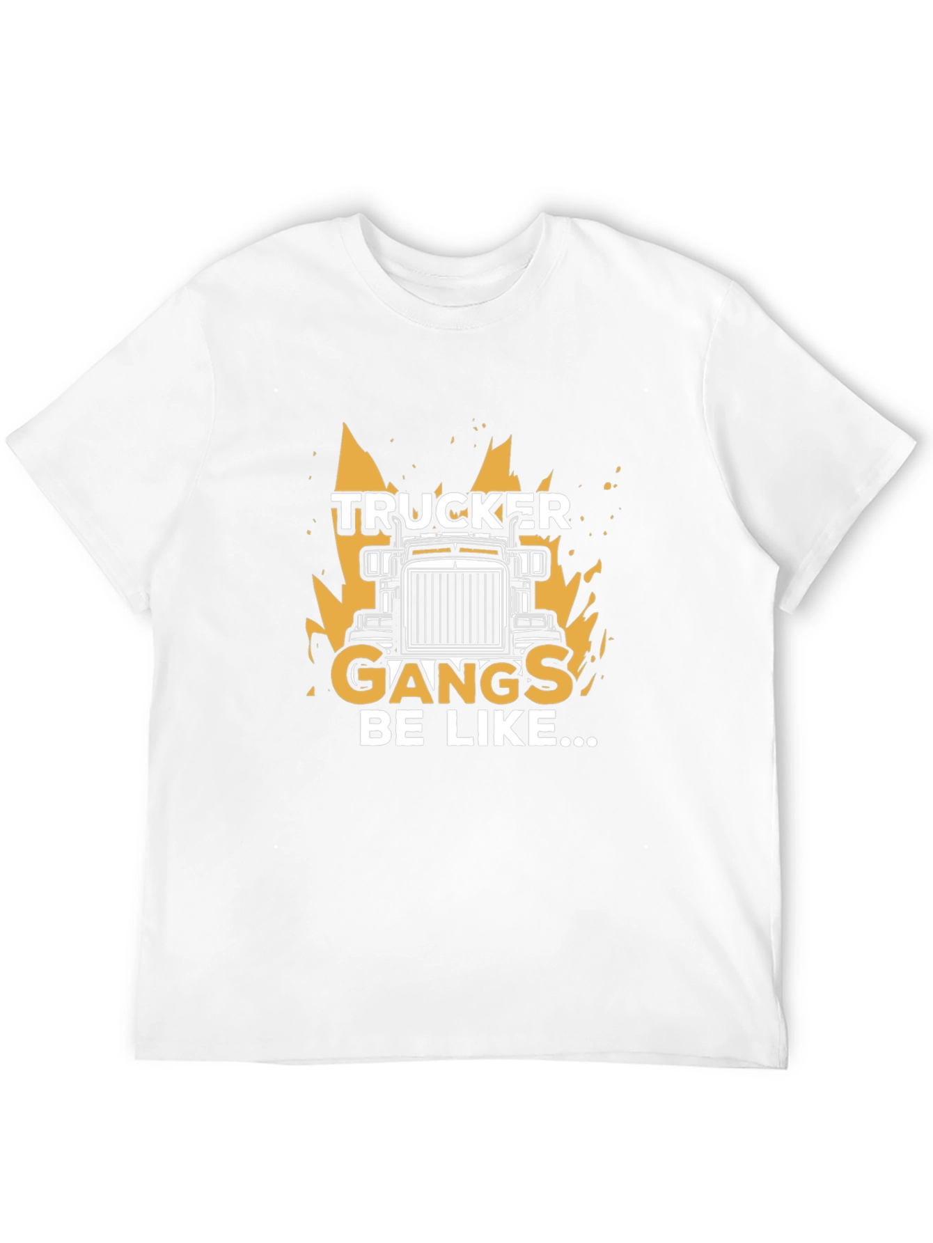 Trucker Gangs Graphic T-Shirt - Black Crew Neck Tee