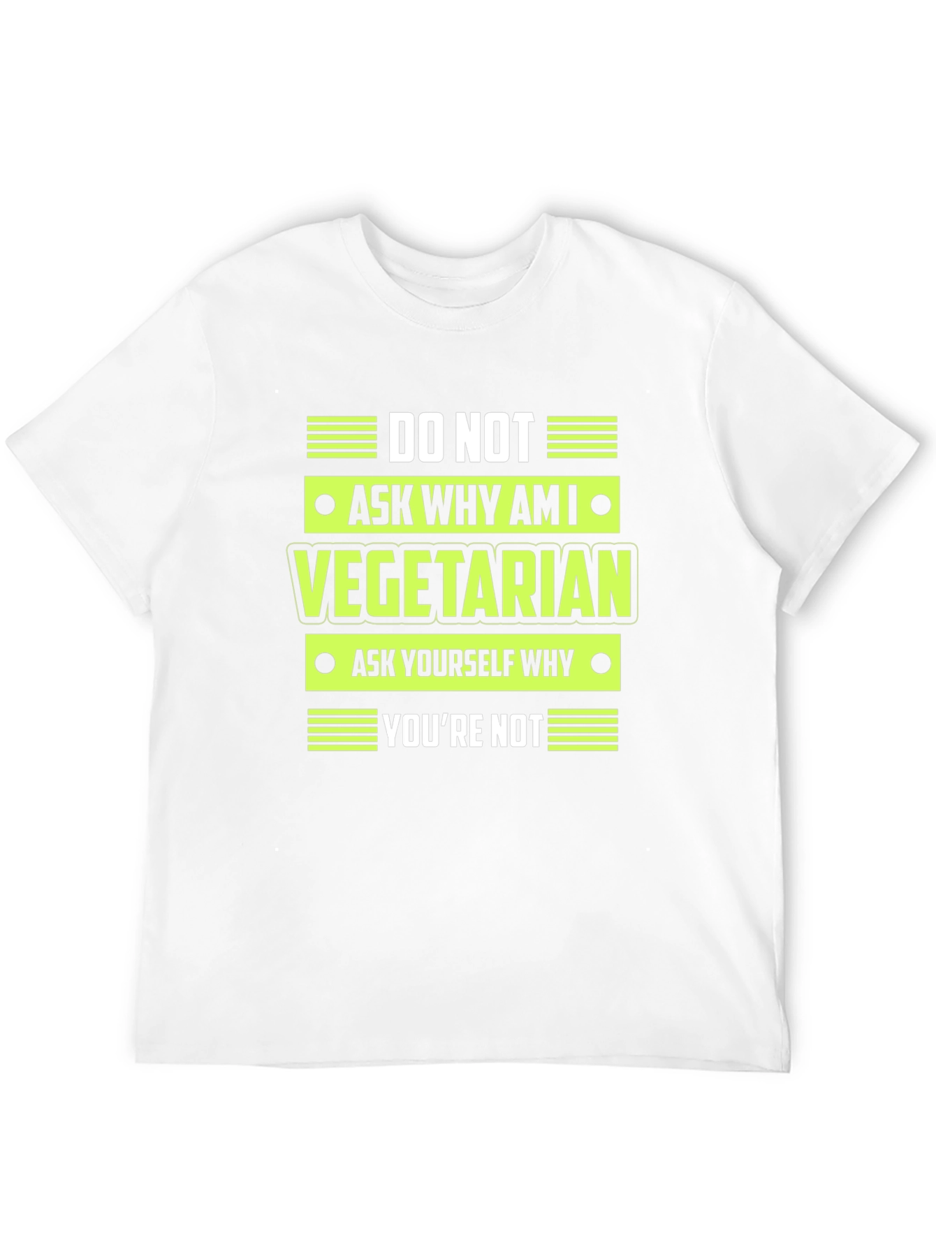 Vegetarian Statement Graphic Tee - Black T-Shirt
