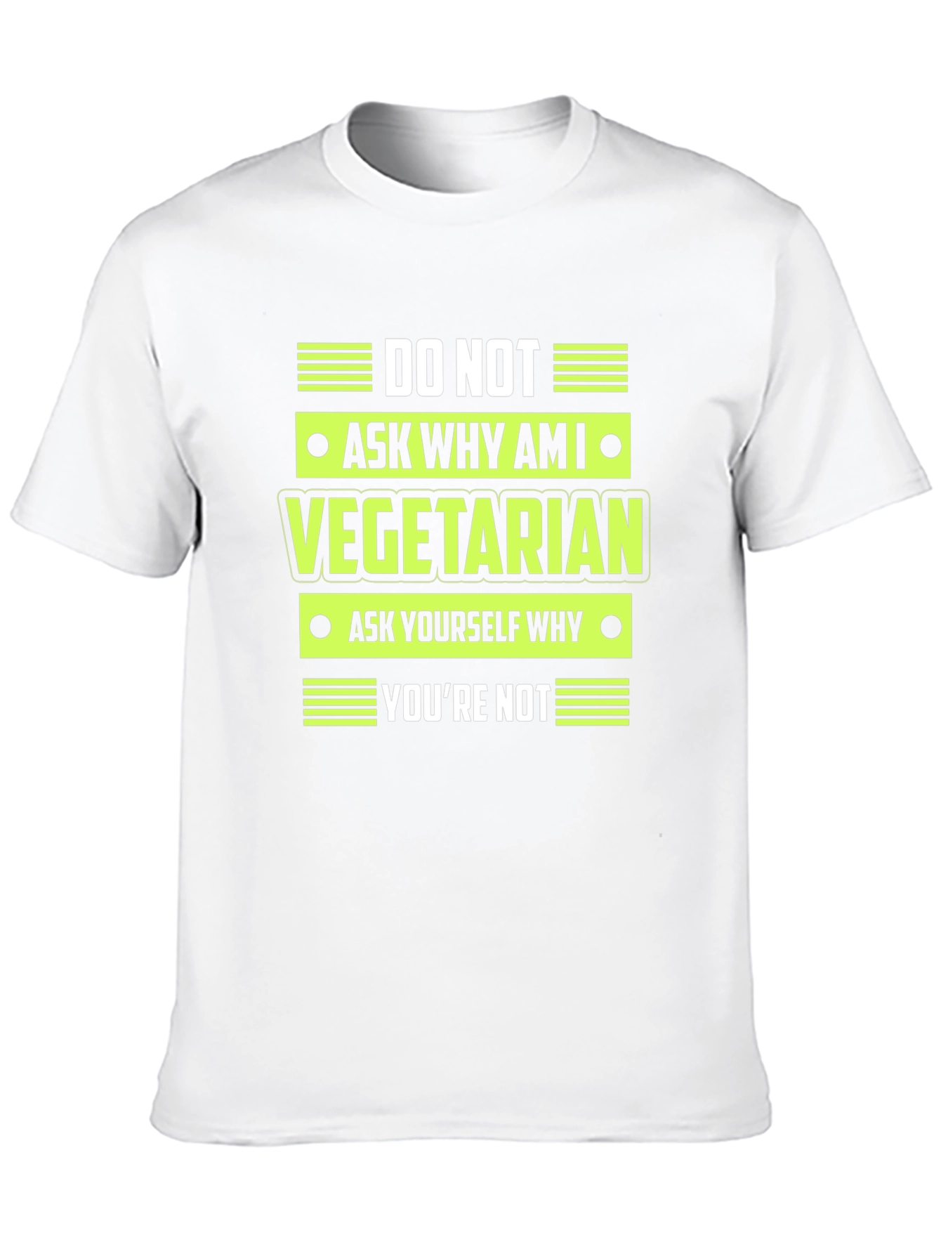Vegetarian Statement Graphic Tee - Black T-Shirt