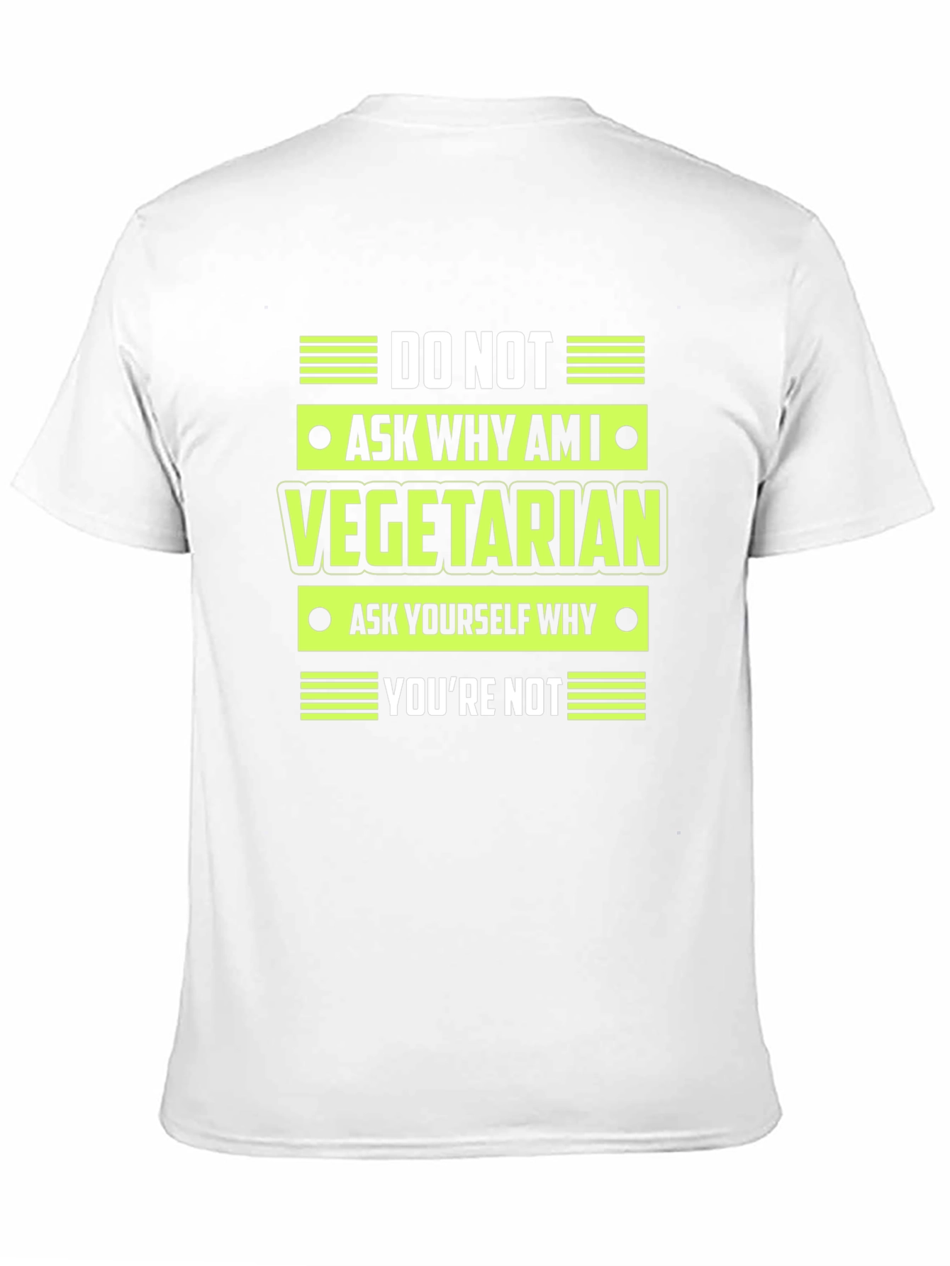 Vegetarian Statement Graphic Tee - Black T-Shirt