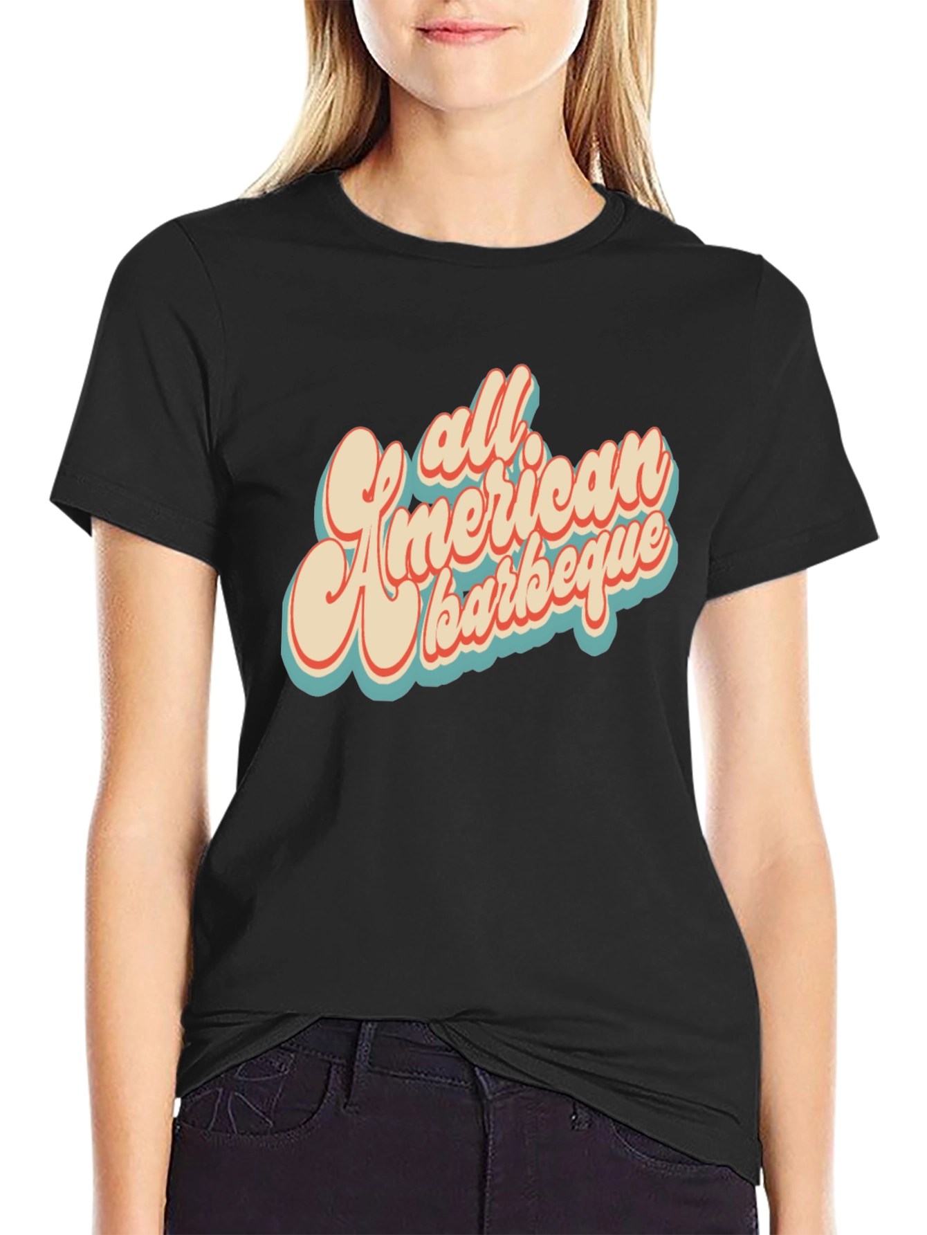 Retro All American Barbeque Graphic T-Shirt