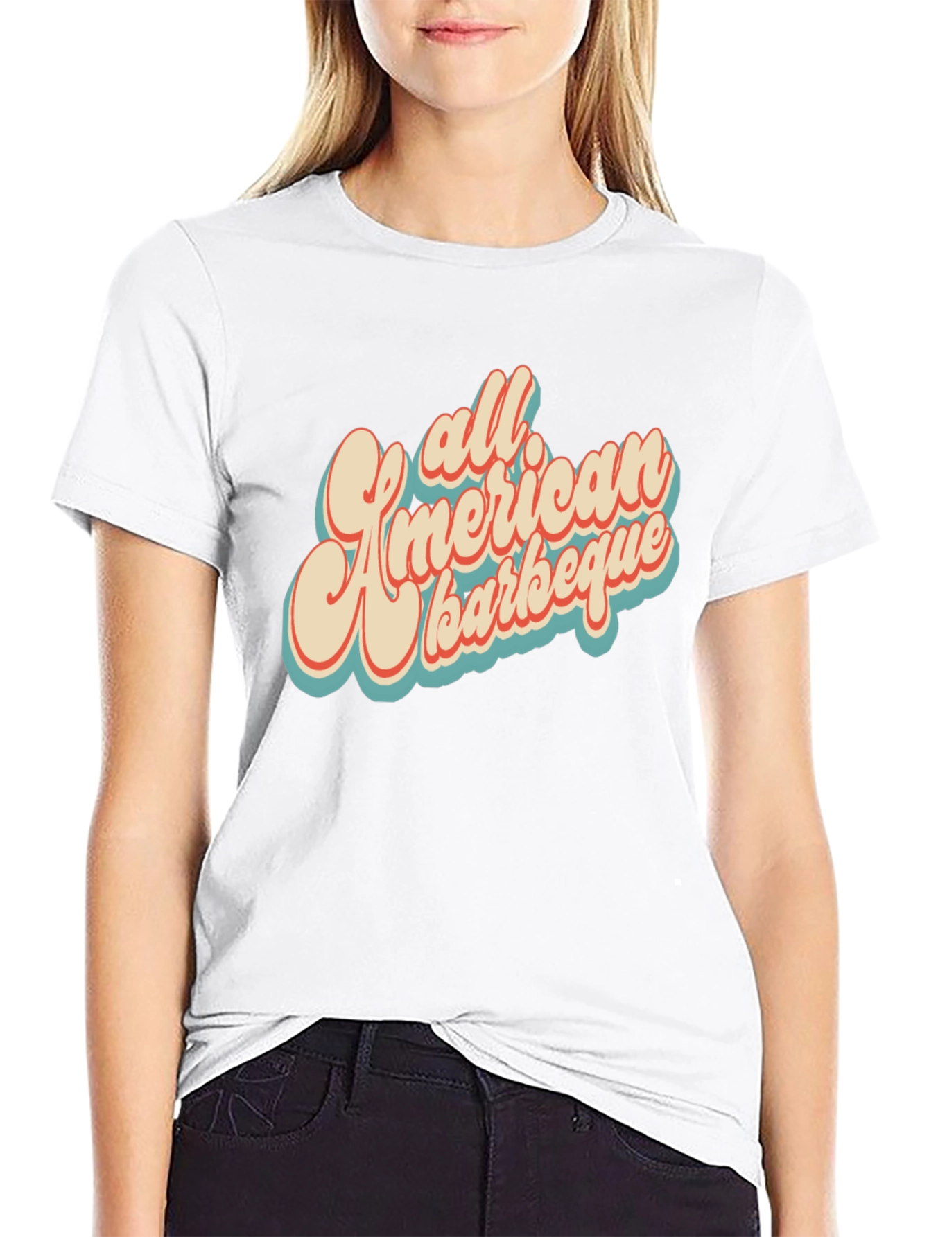 Retro All American Barbeque Graphic T-Shirt