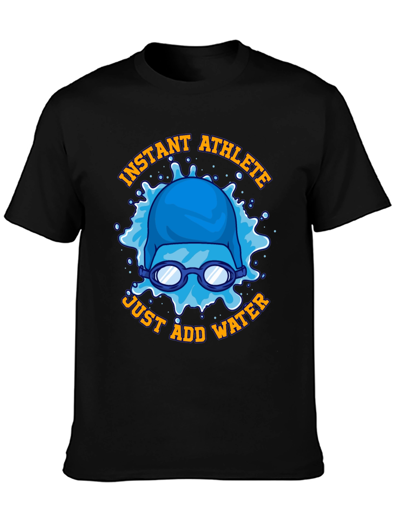 Instant Athlete Just Add Water T-Shirt Funny Swimmer Tee