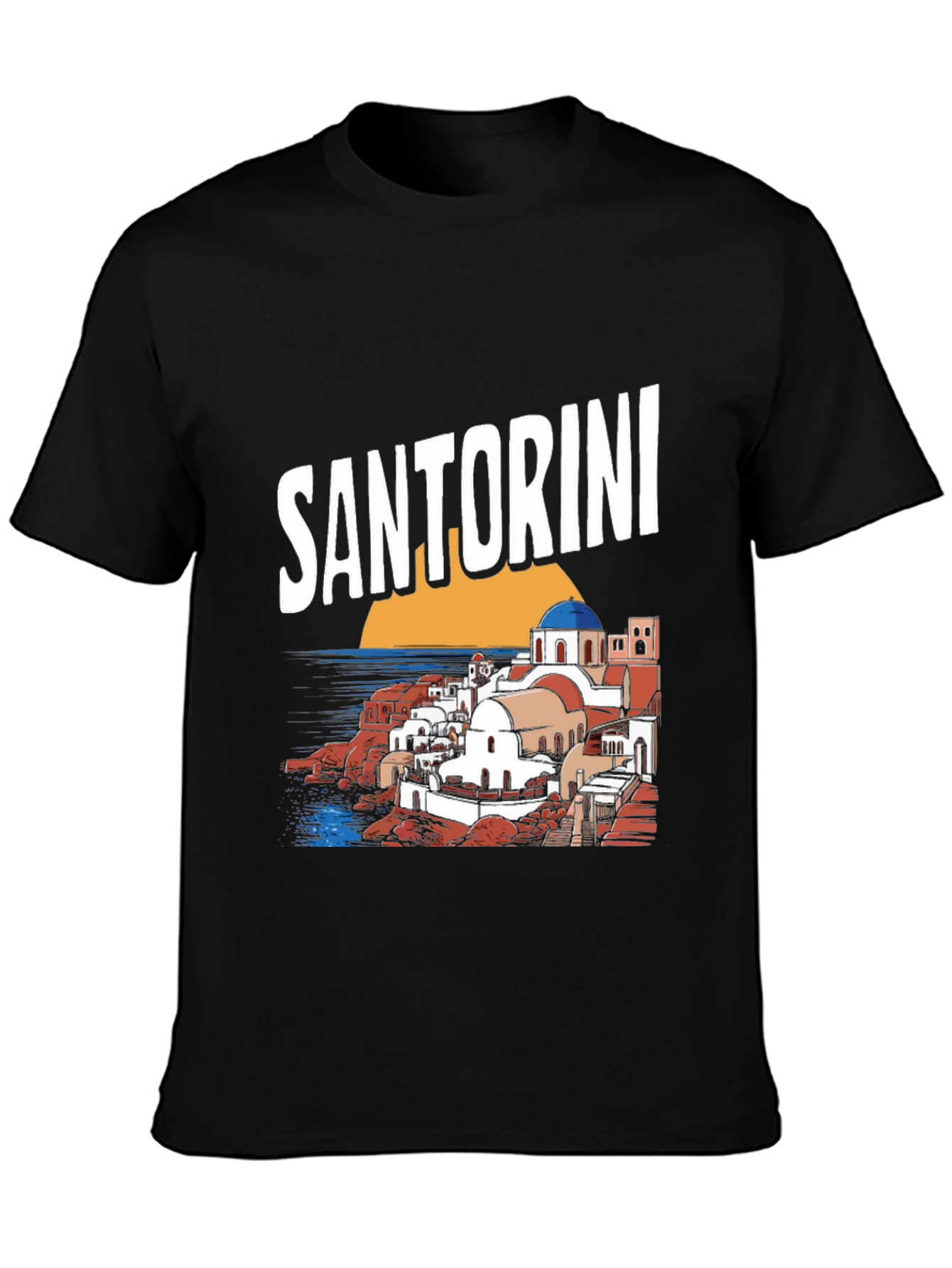 Santorini Greece T-Shirt - Unique Travel Souvenir Tee