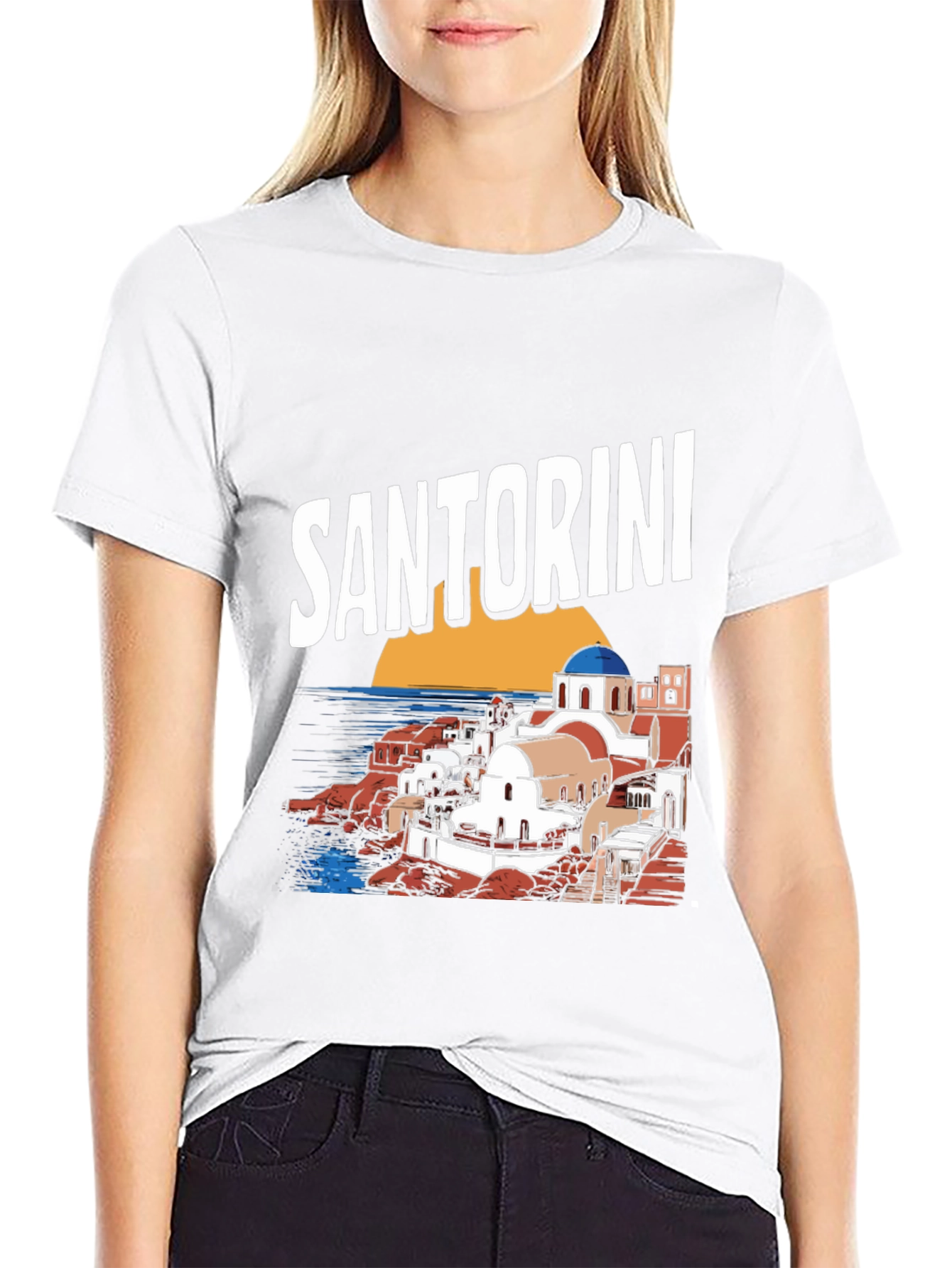 Santorini Greece T-Shirt - Unique Travel Souvenir Tee