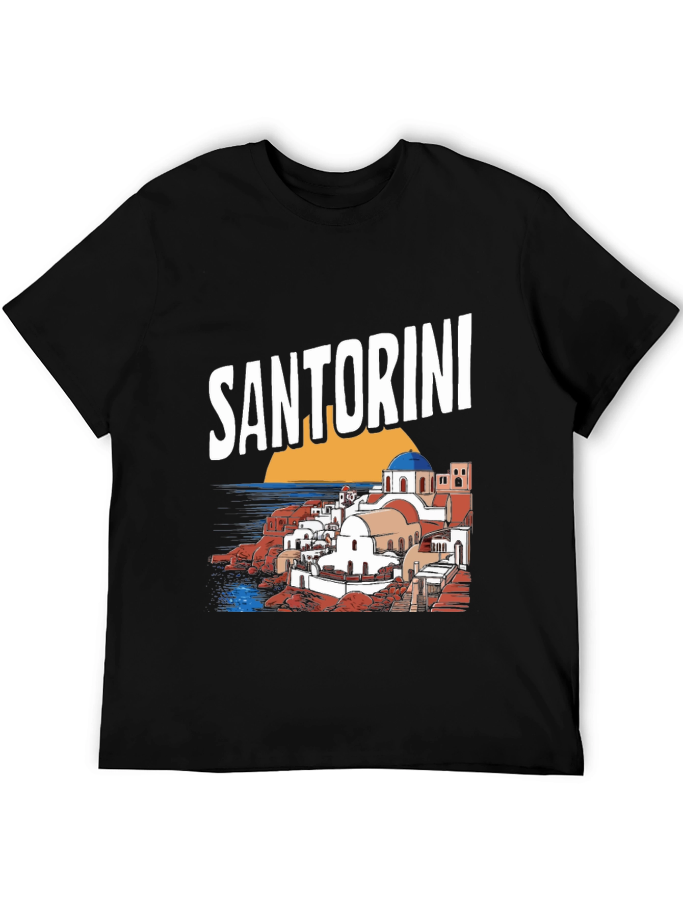 Santorini Greece T-Shirt - Unique Travel Souvenir Tee