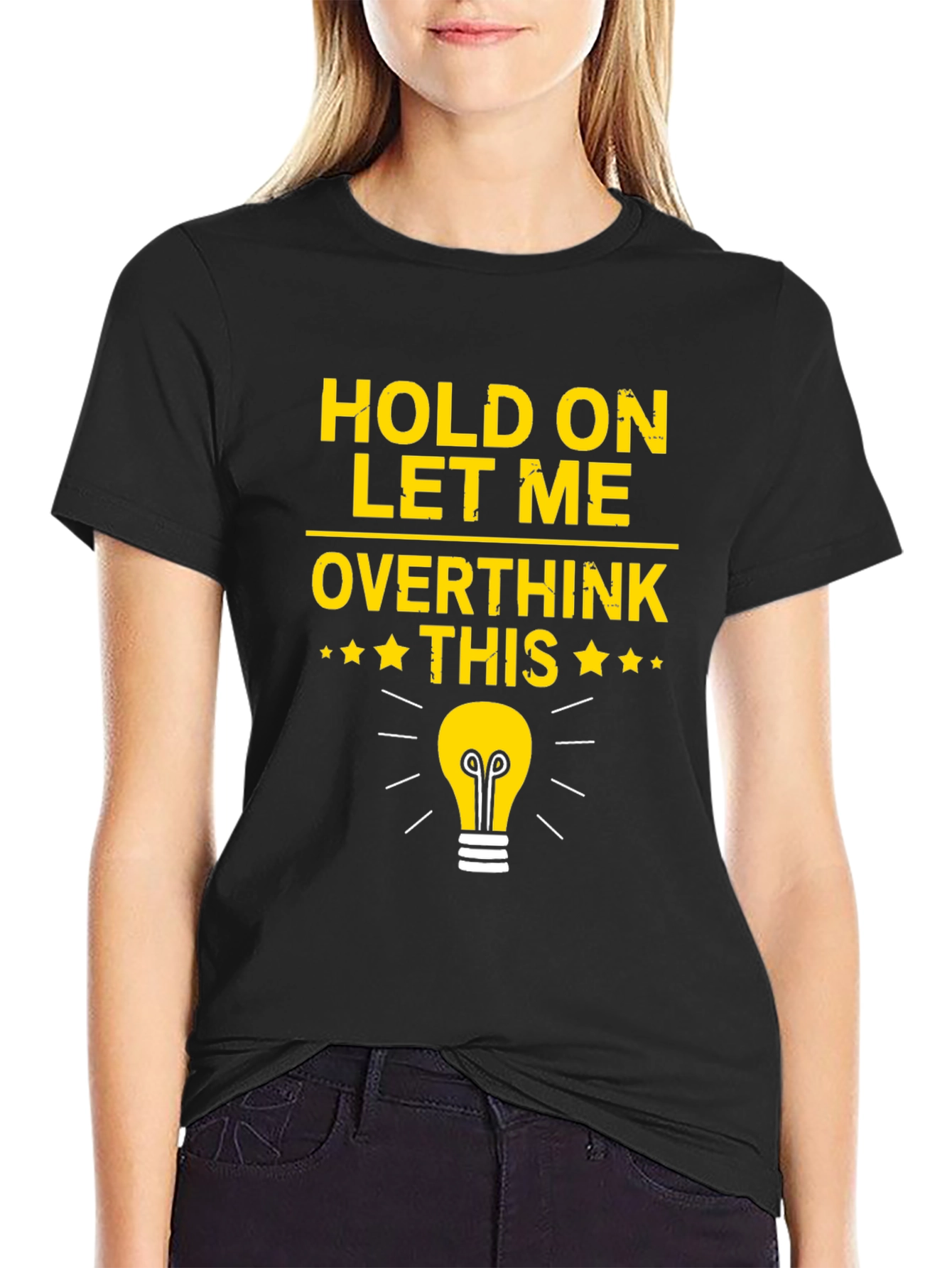 Overthink This T-Shirt - Light Bulb Graphic Tee