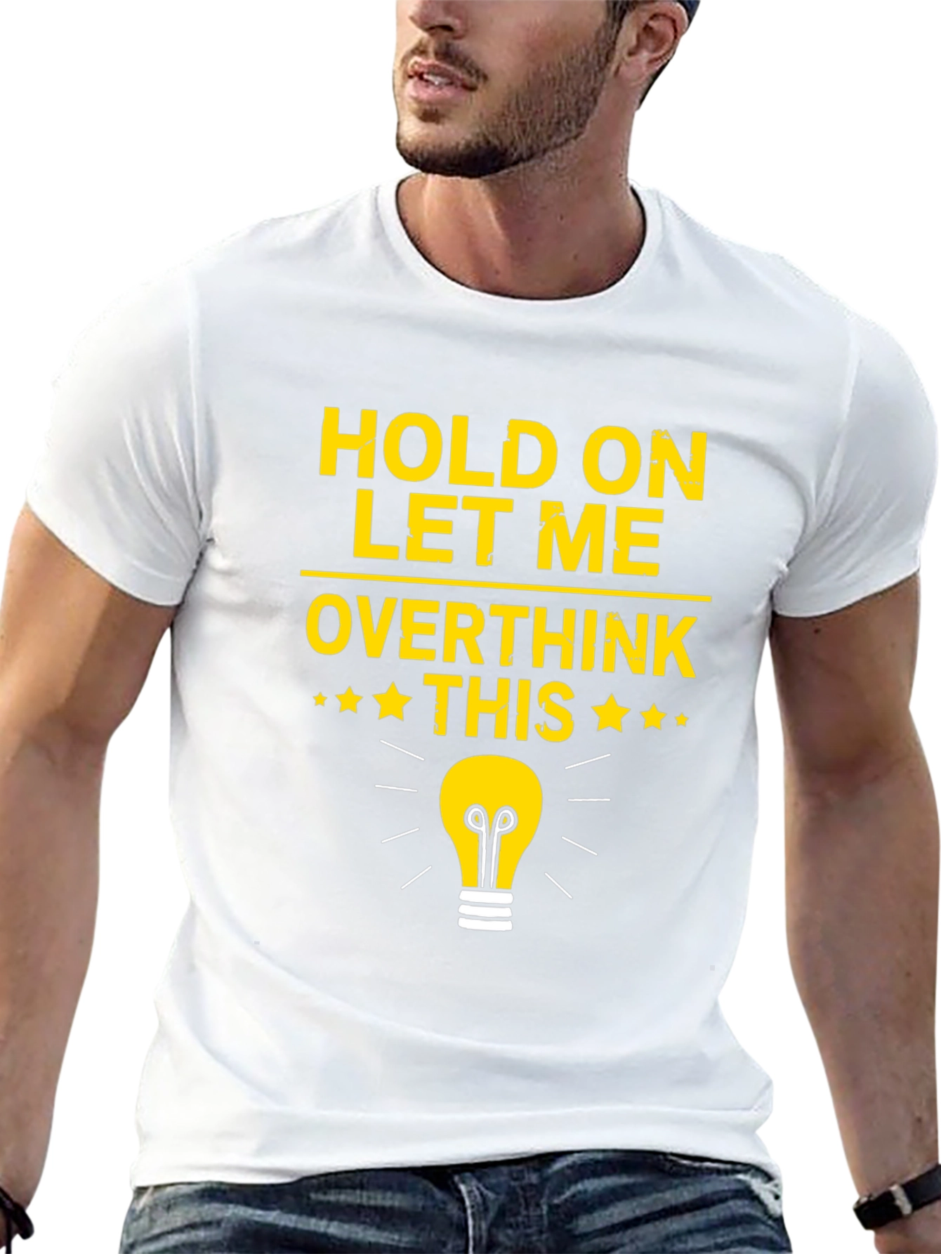Overthink This T-Shirt - Light Bulb Graphic Tee