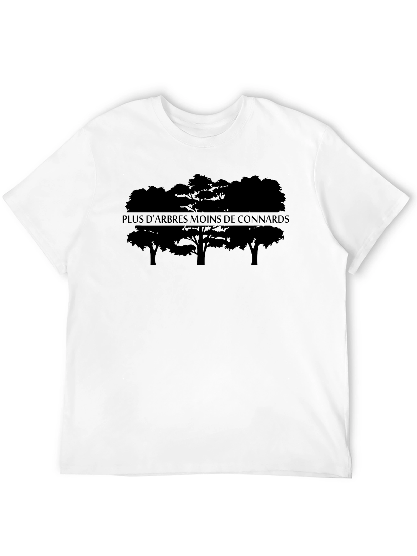 Eco-Friendly More Trees Less Idiots Black T-Shirt