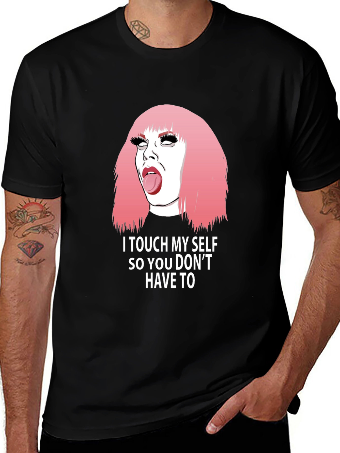 Humorous I Touch Myself Graphic Tee
