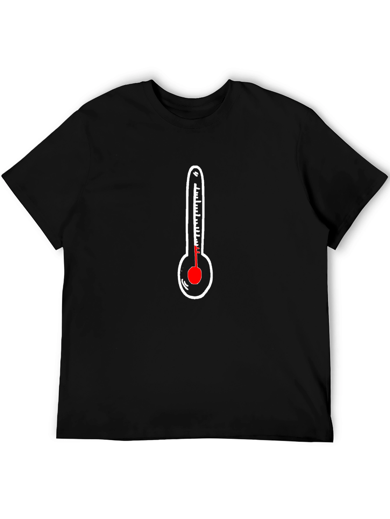 Thermometer Graphic Black T-Shirt - Stay Cool & Casual