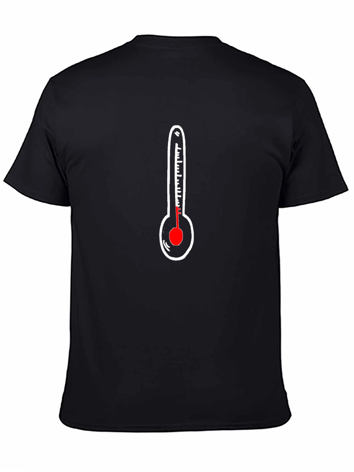 Thermometer Graphic Black T-Shirt - Stay Cool & Casual