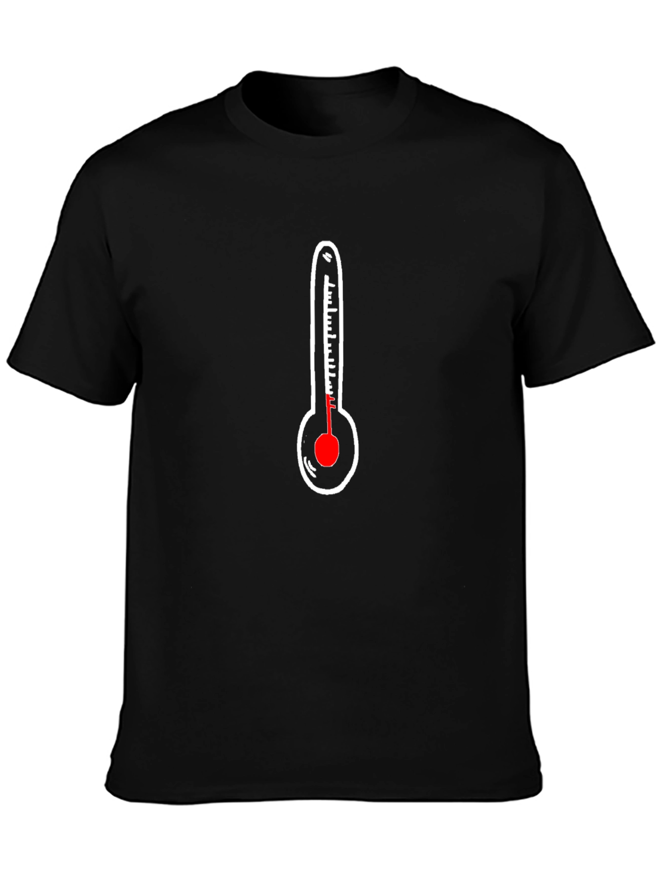 Thermometer Graphic Black T-Shirt - Stay Cool & Casual
