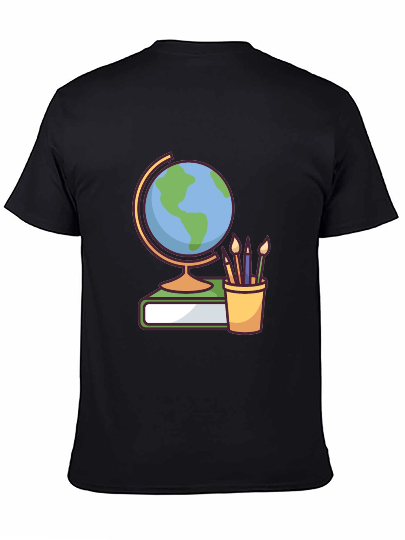 Globe & Art Supplies Graphic Tee - Black