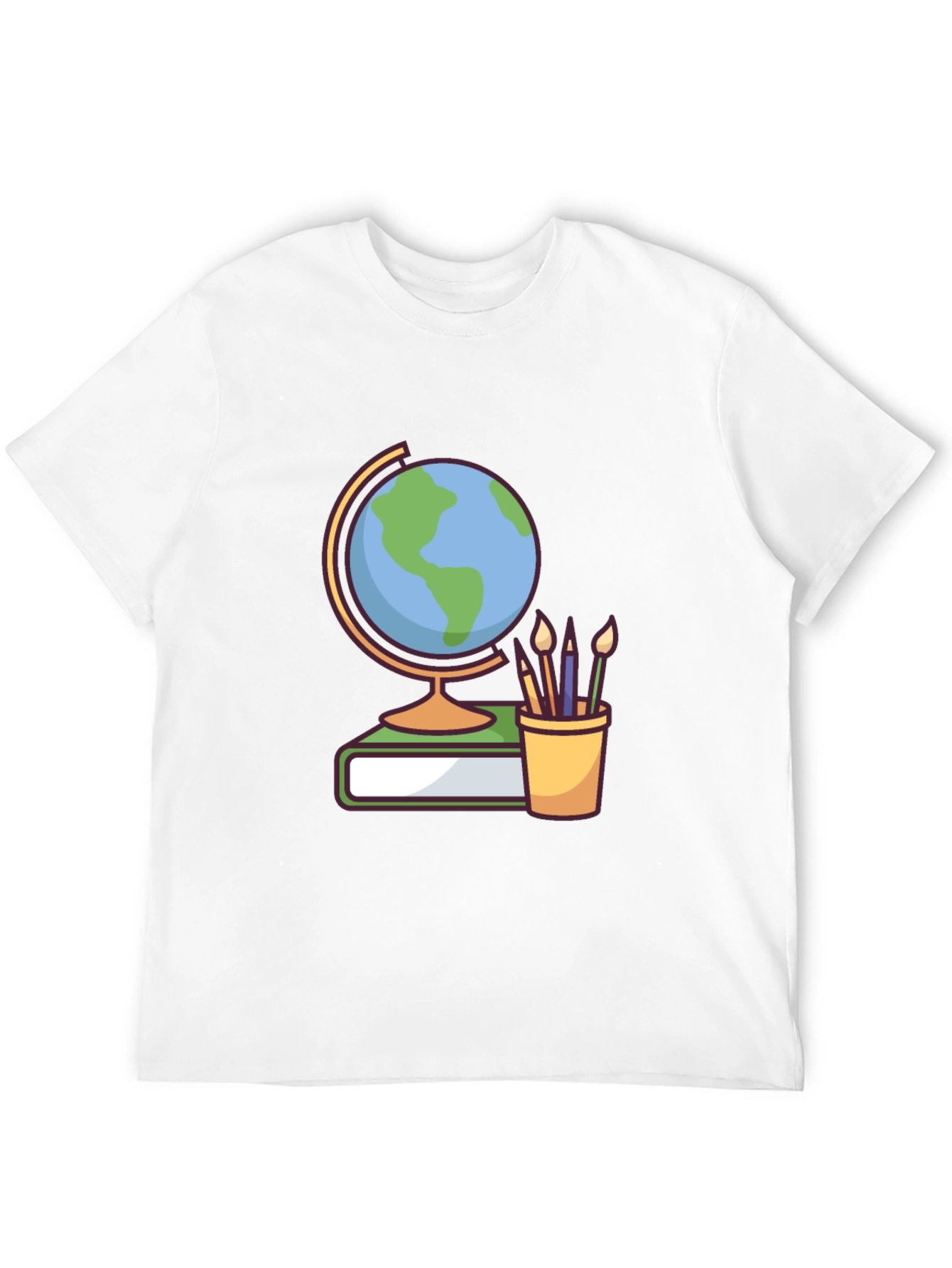 Globe & Art Supplies Graphic Tee - Black
